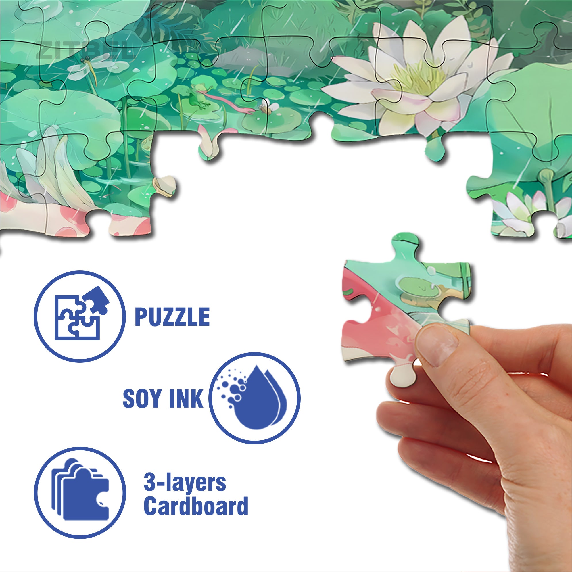 Carp Adventure 500pcs/1000pcs Jigsaw Puzzle, Scratch-Resistant, Interactive Family Game & Brain-Boosting DIY Decor, Perfect for Halloween, Christmas & New Year Gifts, Family Puzzle Game