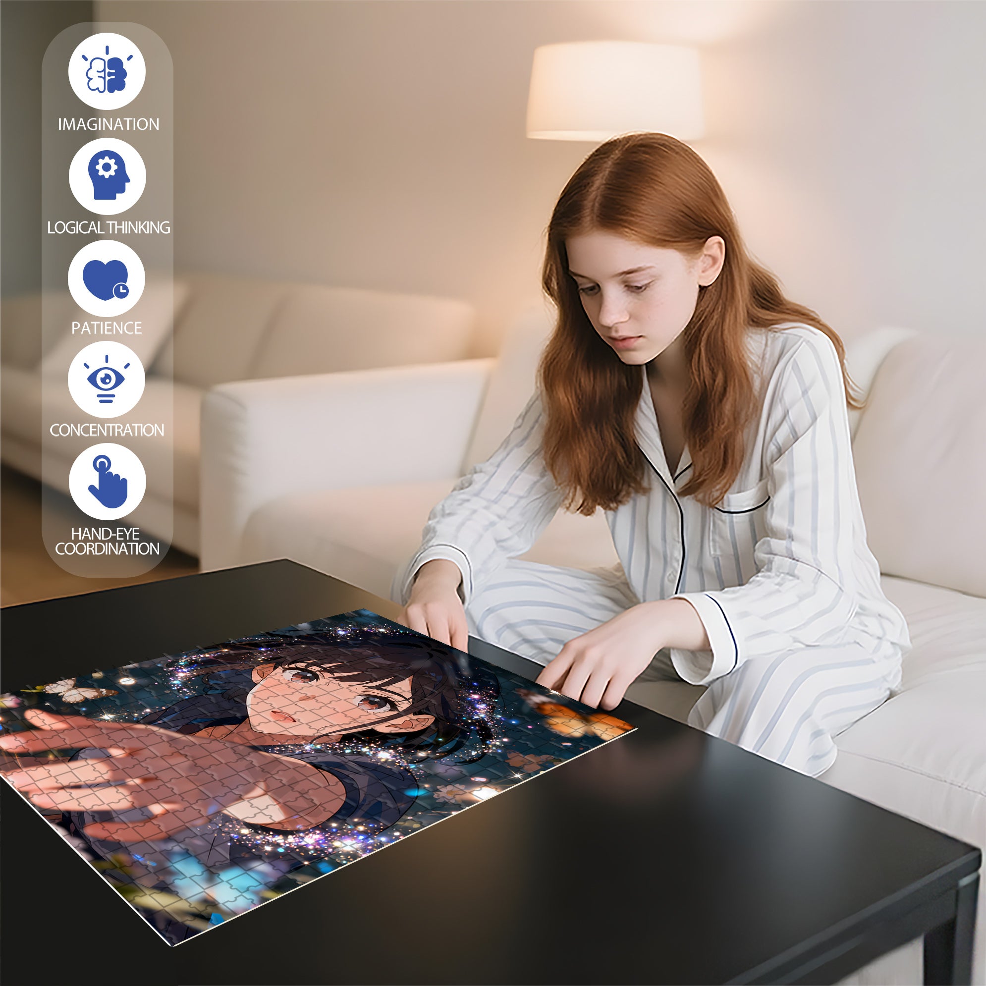 Come Over Here 500pcs/1000pcs Jigsaw Puzzle, Scratch-Resistant, Interactive Family Game & Brain-Boosting DIY Decor, Perfect for Halloween, Christmas & New Year Gifts, Family Puzzle Game