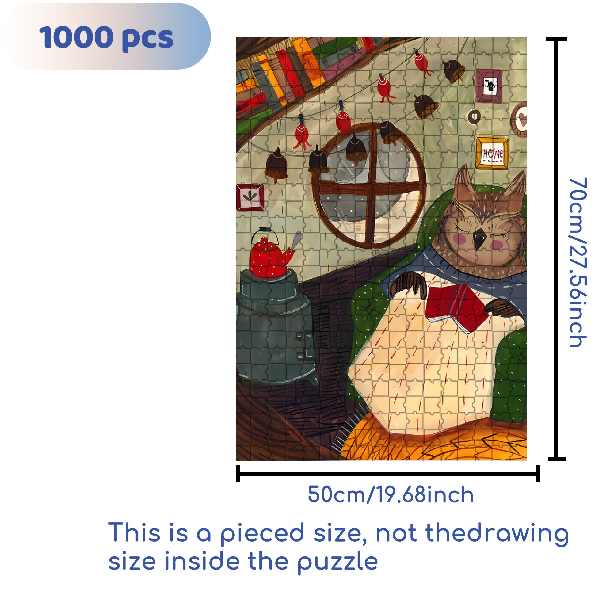 Doze 500pcs/1000pcs Jigsaw Puzzle, Scratch-Resistant, Interactive Family Game & Brain-Boosting DIY Decor, Perfect for Halloween, Christmas & New Year Gifts, Family Puzzle Game