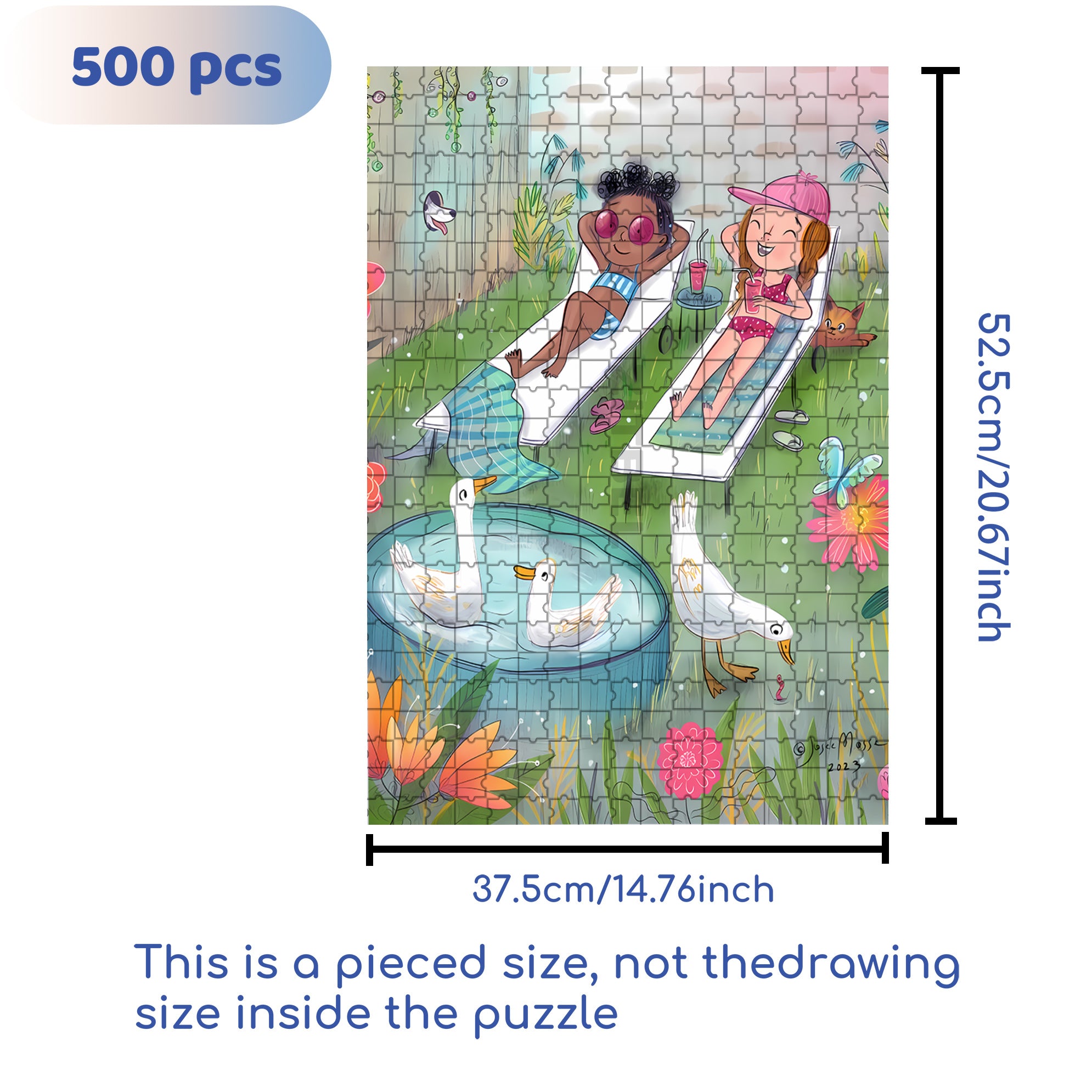Fun in the Backward 500pcs/1000pcs Jigsaw Puzzle, Scratch-Resistant, Interactive Family Game & Brain-Boosting DIY Decor, Perfect for Halloween, Christmas & New Year Gifts, Family Puzzle Game