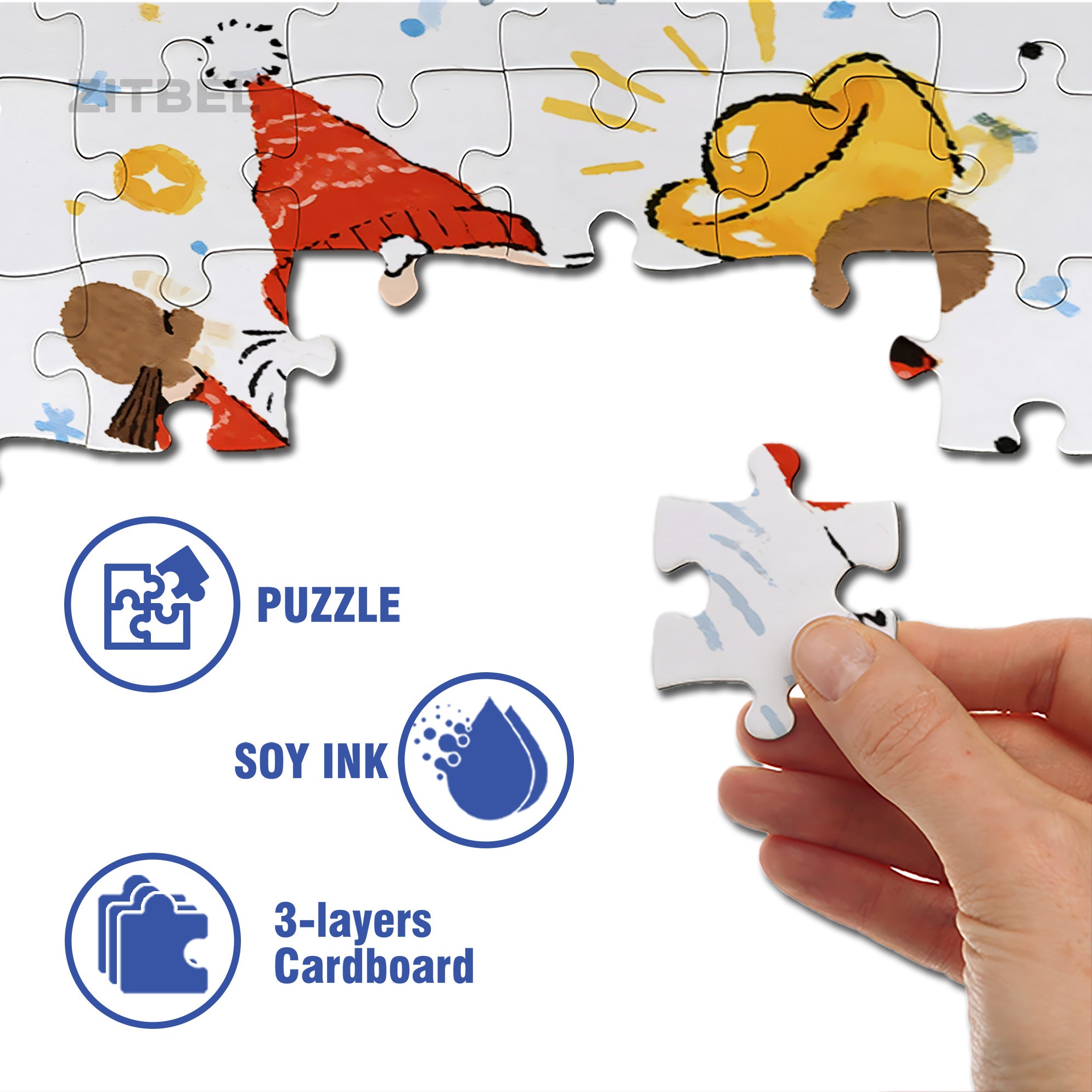 Gold Ingot 500pcs/1000pcs Jigsaw Puzzle, Scratch-Resistant, Interactive Family Game & Brain-Boosting DIY Decor, Perfect for Halloween, Christmas & New Year Gifts, Family Puzzle Game