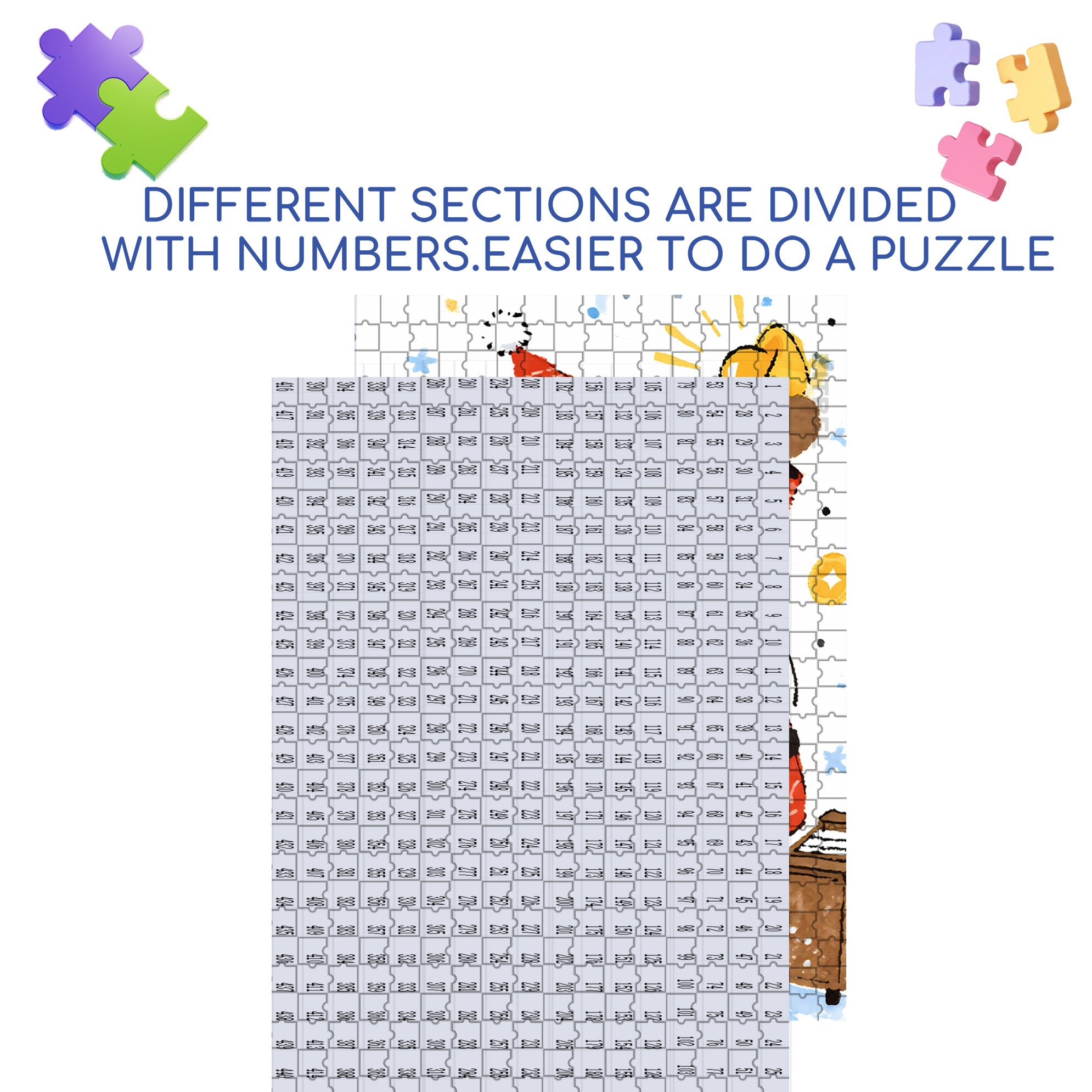 Gold Ingot 500pcs/1000pcs Jigsaw Puzzle, Scratch-Resistant, Interactive Family Game & Brain-Boosting DIY Decor, Perfect for Halloween, Christmas & New Year Gifts, Family Puzzle Game