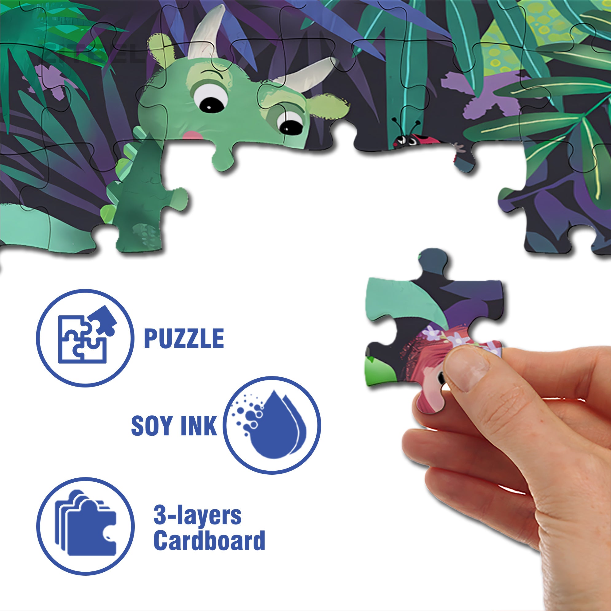 Green Apple 500pcs/1000pcs Jigsaw Puzzle, Scratch-Resistant, Interactive Family Game & Brain-Boosting DIY Decor, Perfect for Halloween, Christmas & New Year Gifts, Family Puzzle Game
