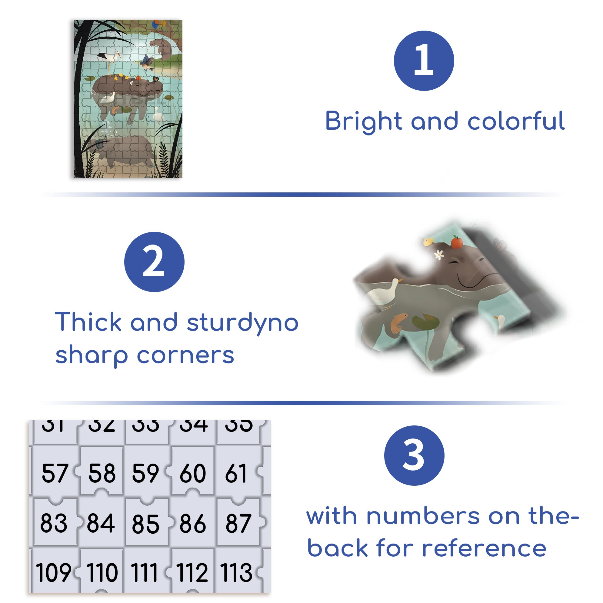 Happy Hippo 500pcs/1000pcs Jigsaw Puzzle, Scratch-Resistant, Interactive Family Game & Brain-Boosting DIY Decor, Perfect for Halloween, Christmas & New Year Gifts, Family Puzzle Game