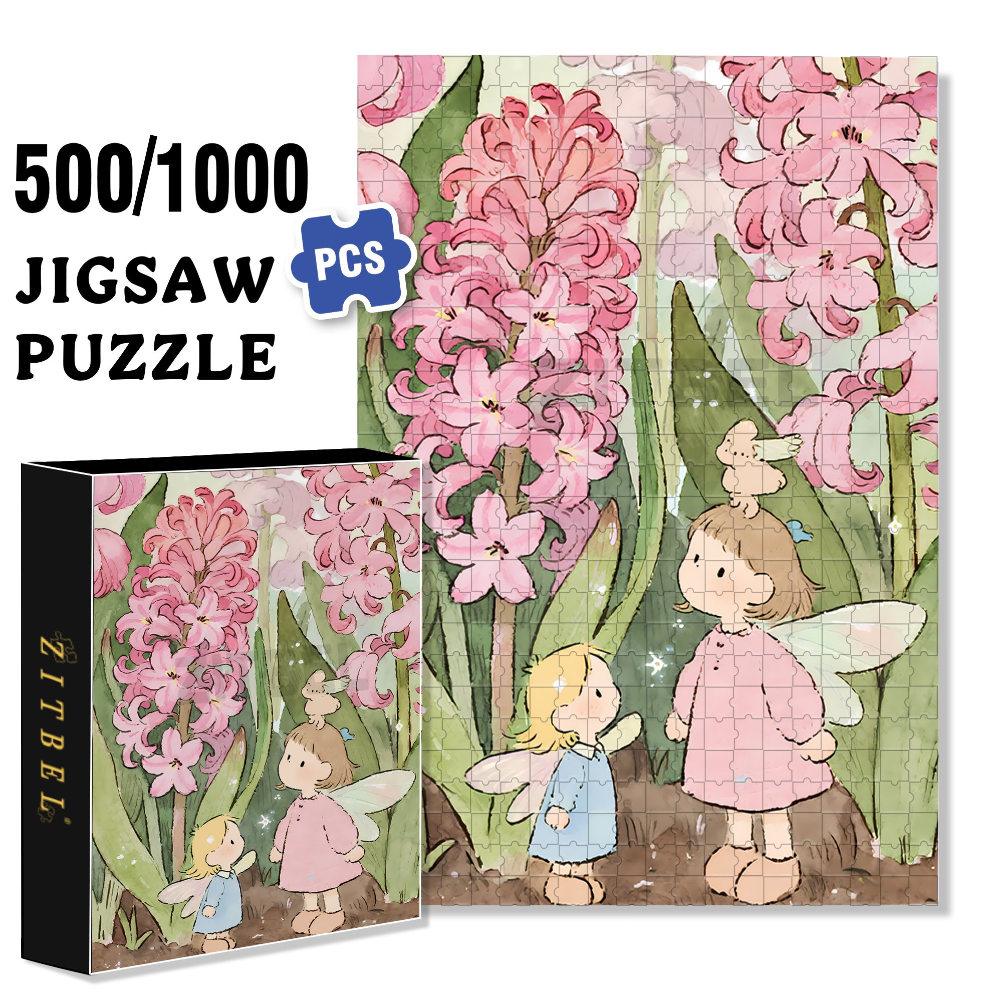 Hyacinth 500pcs/1000pcs Jigsaw Puzzle, Scratch-Resistant, Interactive Family Game & Brain-Boosting DIY Decor, Perfect for Halloween, Christmas & New Year Gifts, Family Puzzle Game