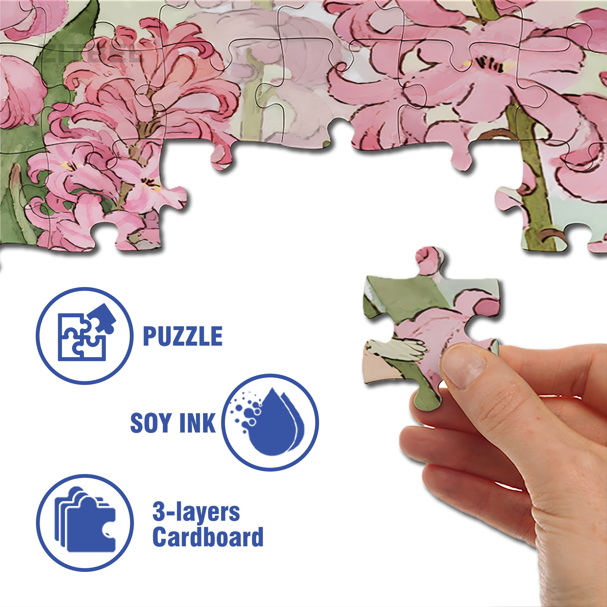 Hyacinth 500pcs/1000pcs Jigsaw Puzzle, Scratch-Resistant, Interactive Family Game & Brain-Boosting DIY Decor, Perfect for Halloween, Christmas & New Year Gifts, Family Puzzle Game