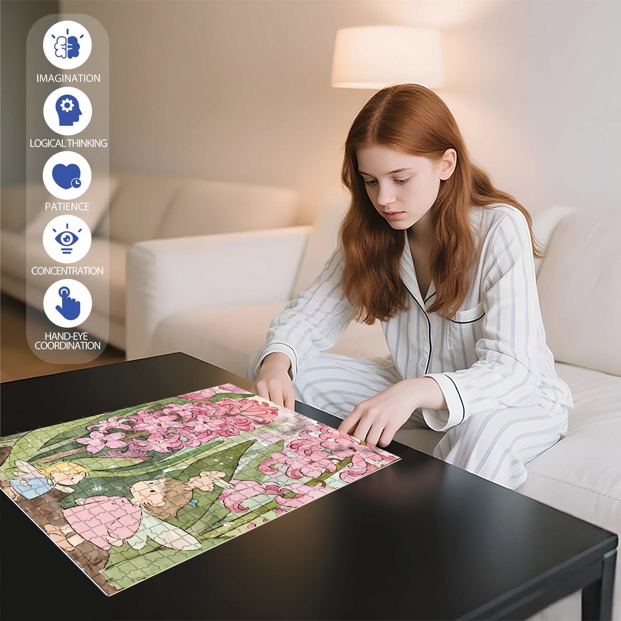 Hyacinth 500pcs/1000pcs Jigsaw Puzzle, Scratch-Resistant, Interactive Family Game & Brain-Boosting DIY Decor, Perfect for Halloween, Christmas & New Year Gifts, Family Puzzle Game