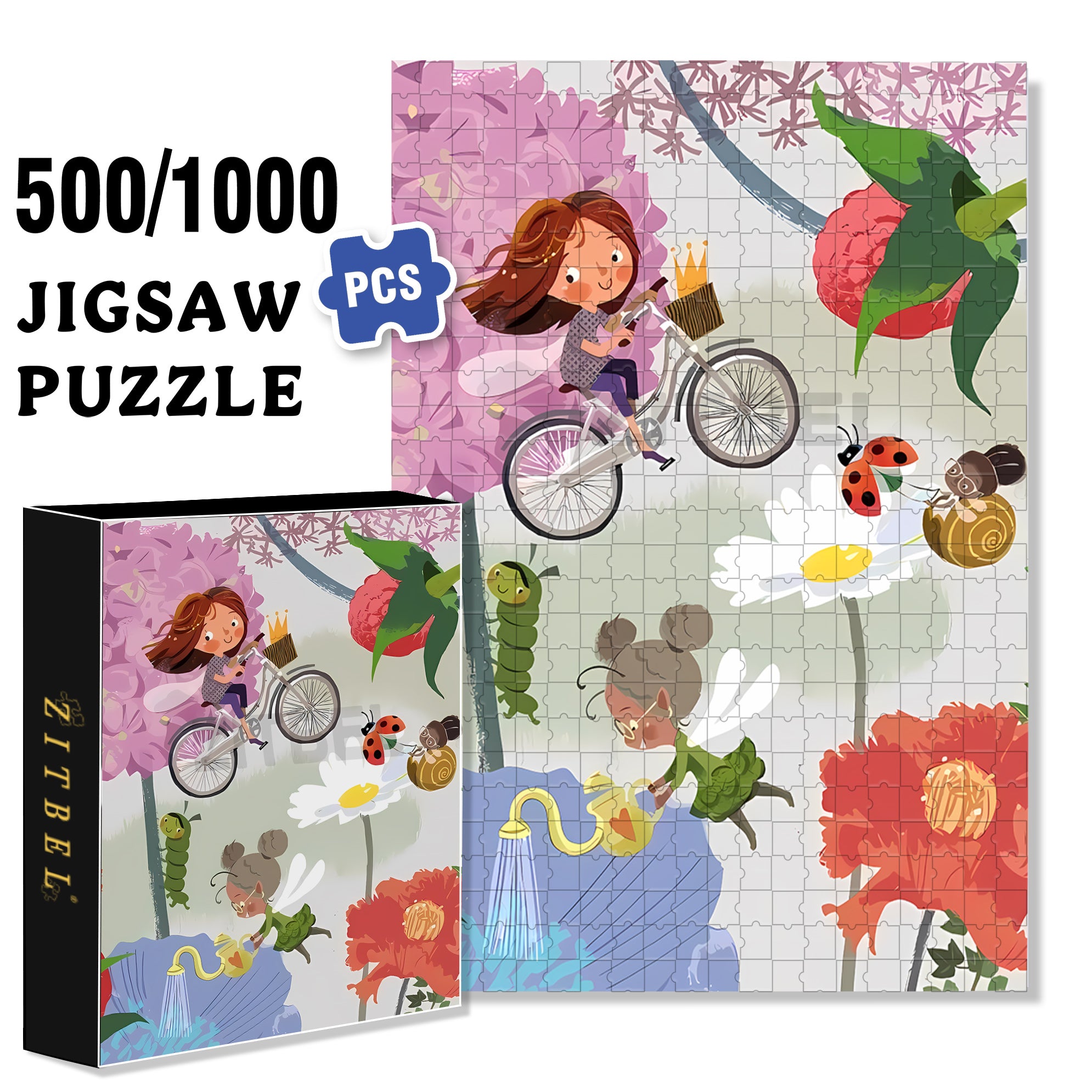 Margaret's Fantasy 500pcs/1000pcs Jigsaw Puzzle, Scratch-Resistant, Interactive Family Game & Brain-Boosting DIY Decor, Perfect for Halloween, Christmas & New Year Gifts, Family Puzzle Game