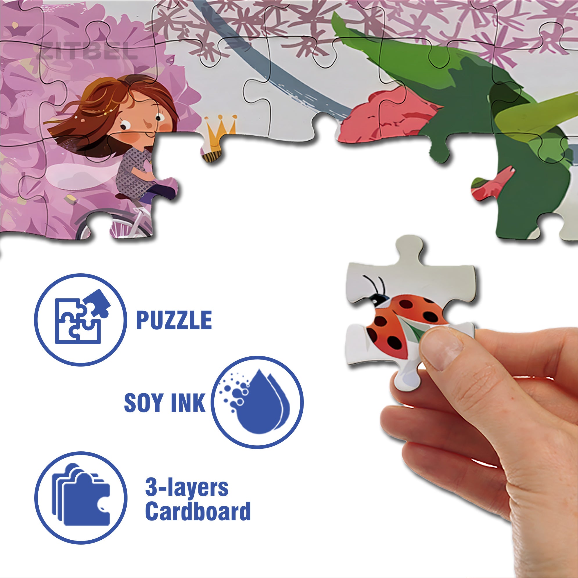 Margaret's Fantasy 500pcs/1000pcs Jigsaw Puzzle, Scratch-Resistant, Interactive Family Game & Brain-Boosting DIY Decor, Perfect for Halloween, Christmas & New Year Gifts, Family Puzzle Game