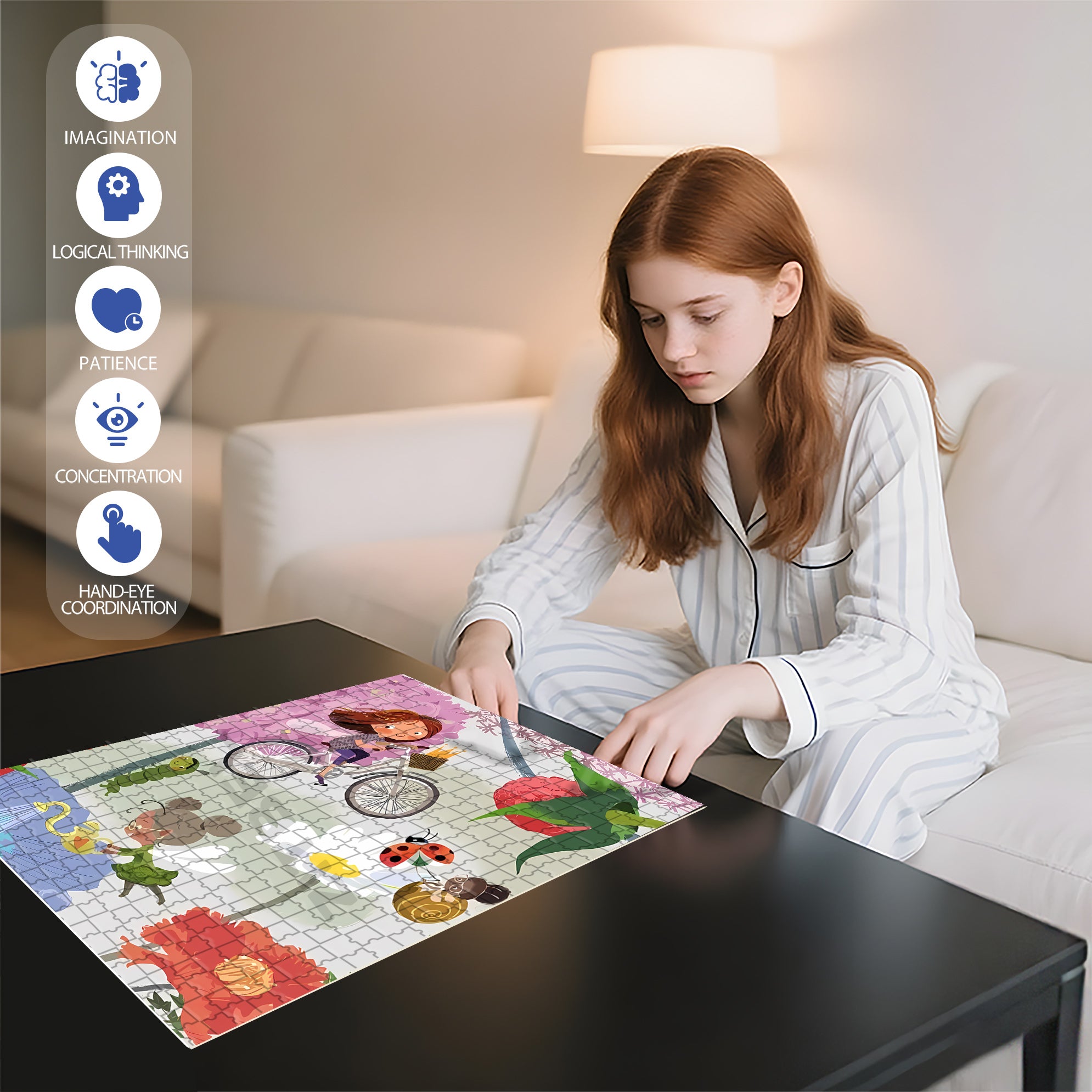 Margaret's Fantasy 500pcs/1000pcs Jigsaw Puzzle, Scratch-Resistant, Interactive Family Game & Brain-Boosting DIY Decor, Perfect for Halloween, Christmas & New Year Gifts, Family Puzzle Game