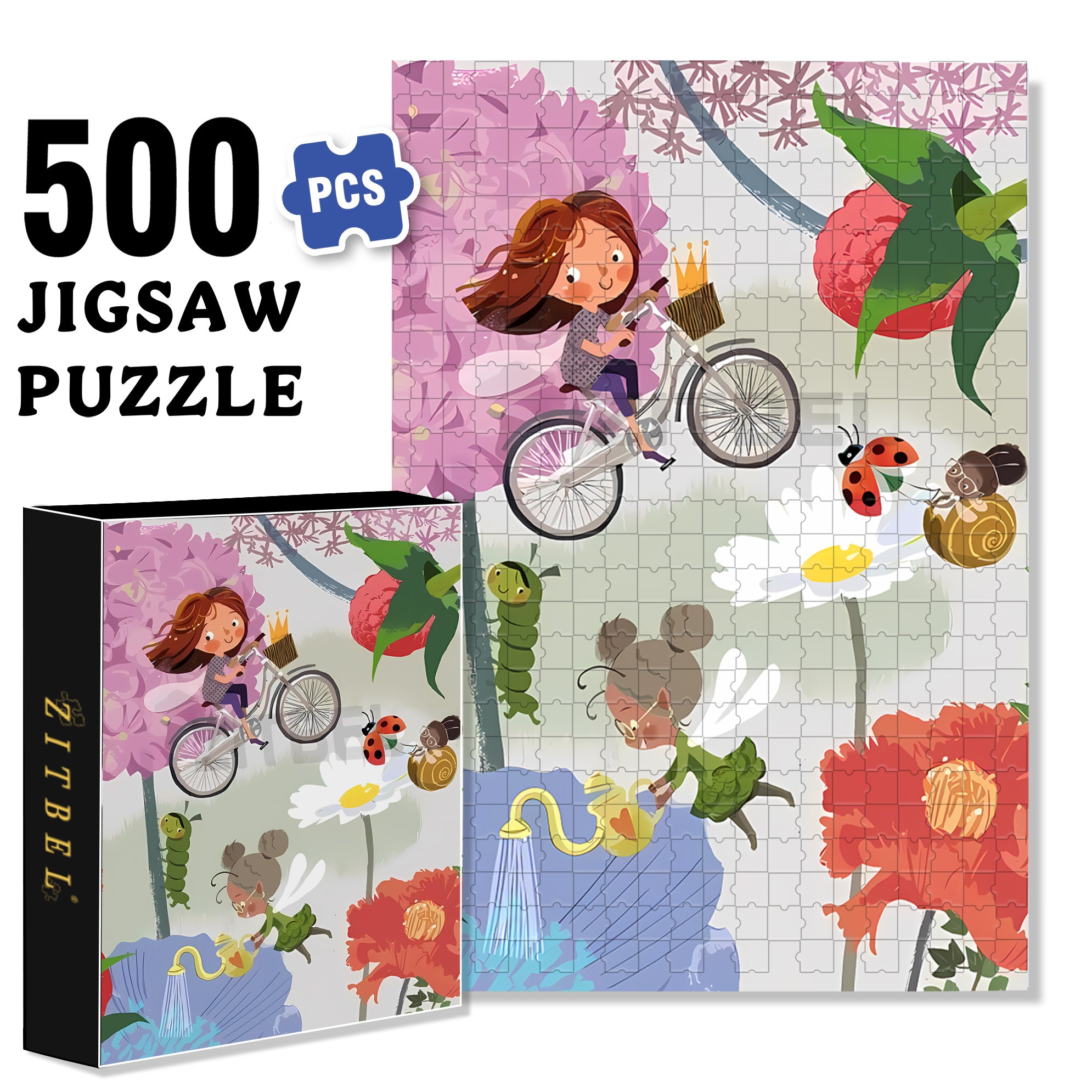 Margaret's Fantasy 500pcs/1000pcs Jigsaw Puzzle, Scratch-Resistant, Interactive Family Game & Brain-Boosting DIY Decor, Perfect for Halloween, Christmas & New Year Gifts, Family Puzzle Game