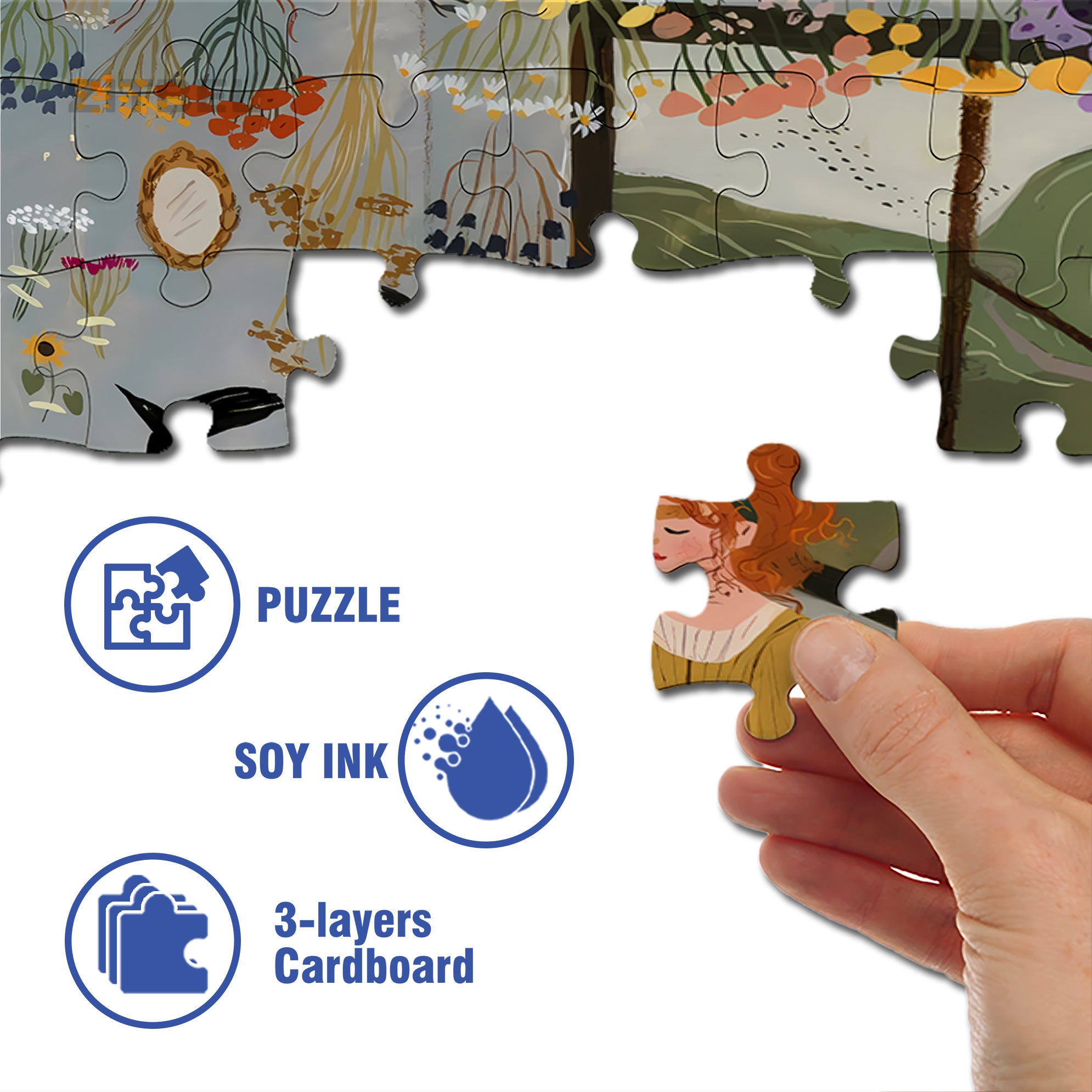 Melk 500pcs/1000pcs Jigsaw Puzzle, Scratch-Resistant, Interactive Family Game & Brain-Boosting DIY Decor, Perfect for Halloween, Christmas & New Year Gifts, Family Puzzle Game