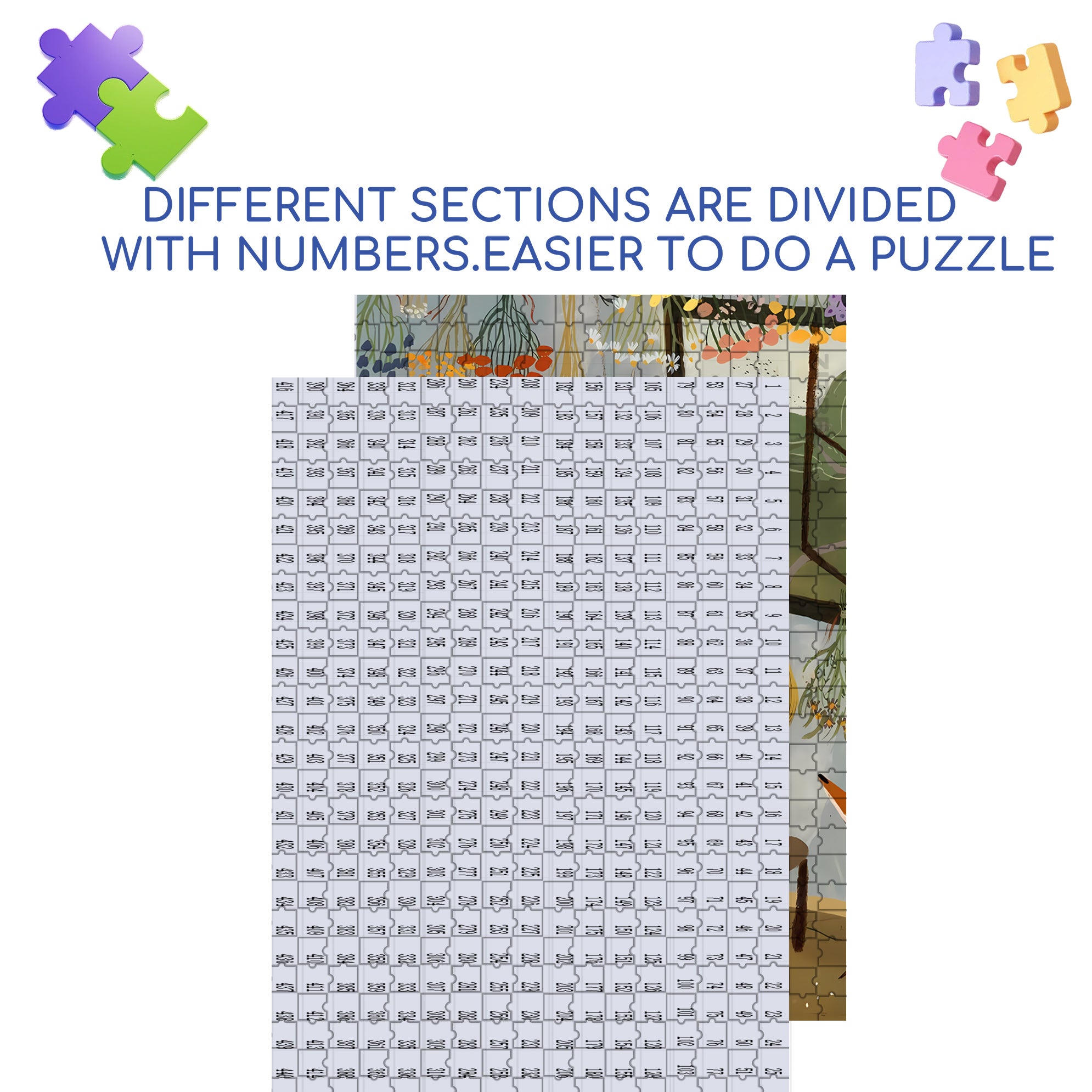 Melk 500pcs/1000pcs Jigsaw Puzzle, Scratch-Resistant, Interactive Family Game & Brain-Boosting DIY Decor, Perfect for Halloween, Christmas & New Year Gifts, Family Puzzle Game