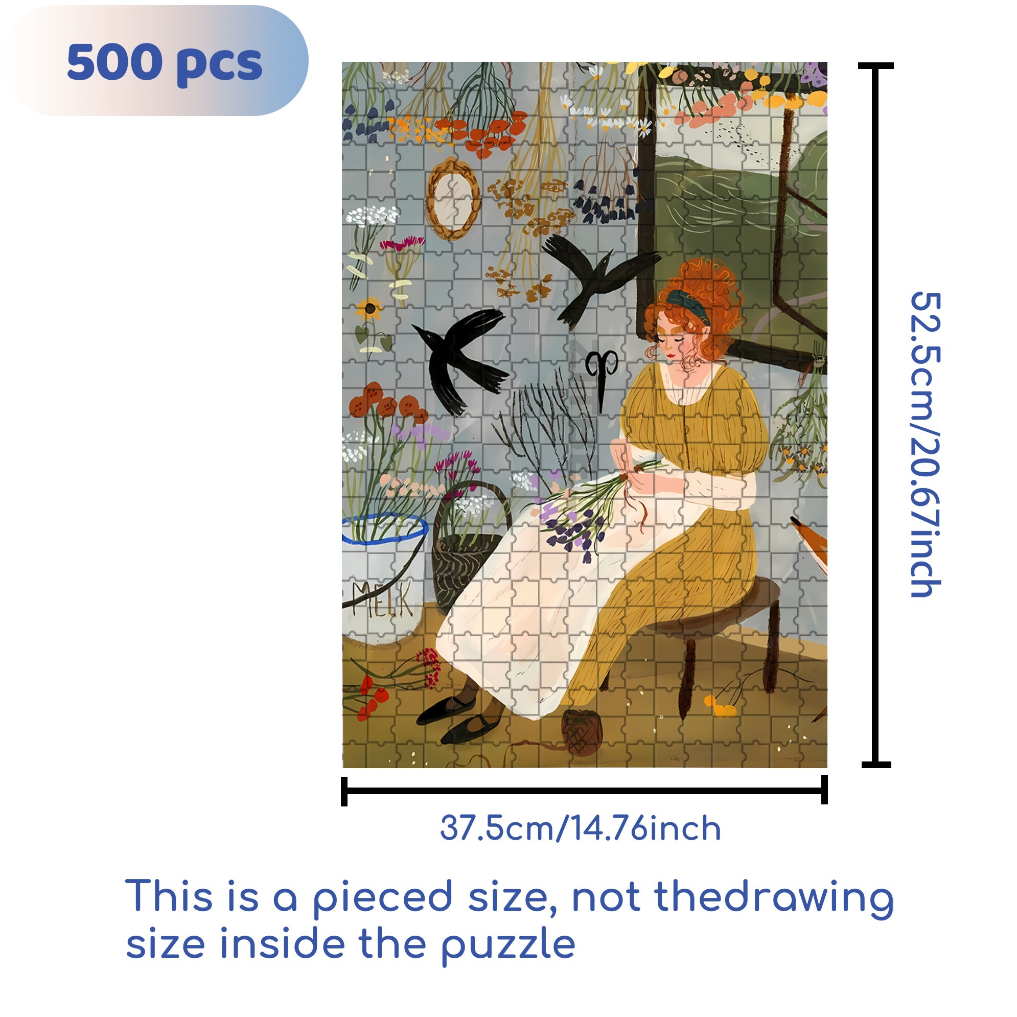 Melk 500pcs/1000pcs Jigsaw Puzzle, Scratch-Resistant, Interactive Family Game & Brain-Boosting DIY Decor, Perfect for Halloween, Christmas & New Year Gifts, Family Puzzle Game