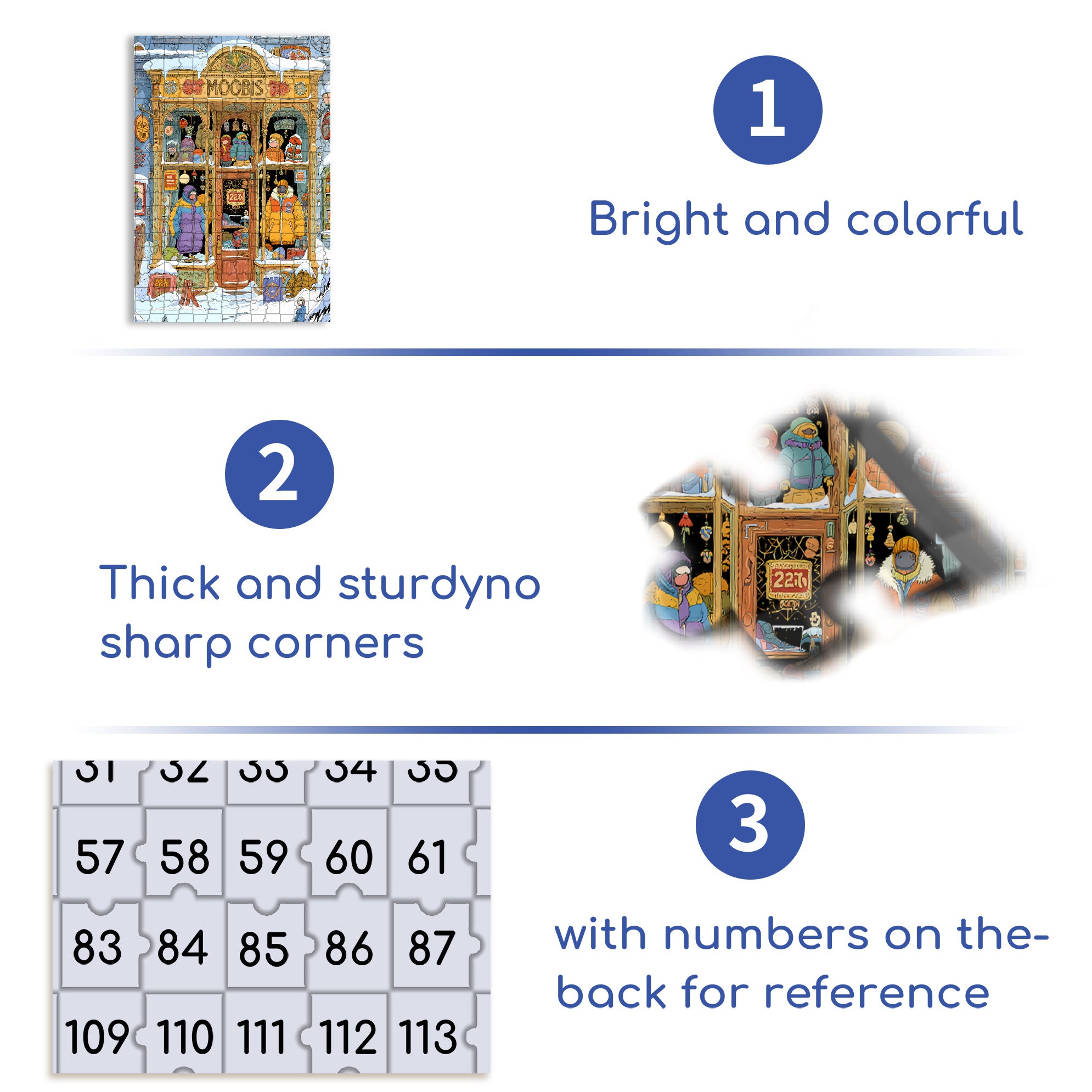 Moobis 500pcs/1000pcs Jigsaw Puzzle, Scratch-Resistant, Interactive Family Game & Brain-Boosting DIY Decor, Perfect for Halloween, Christmas & New Year Gifts, Family Puzzle Game