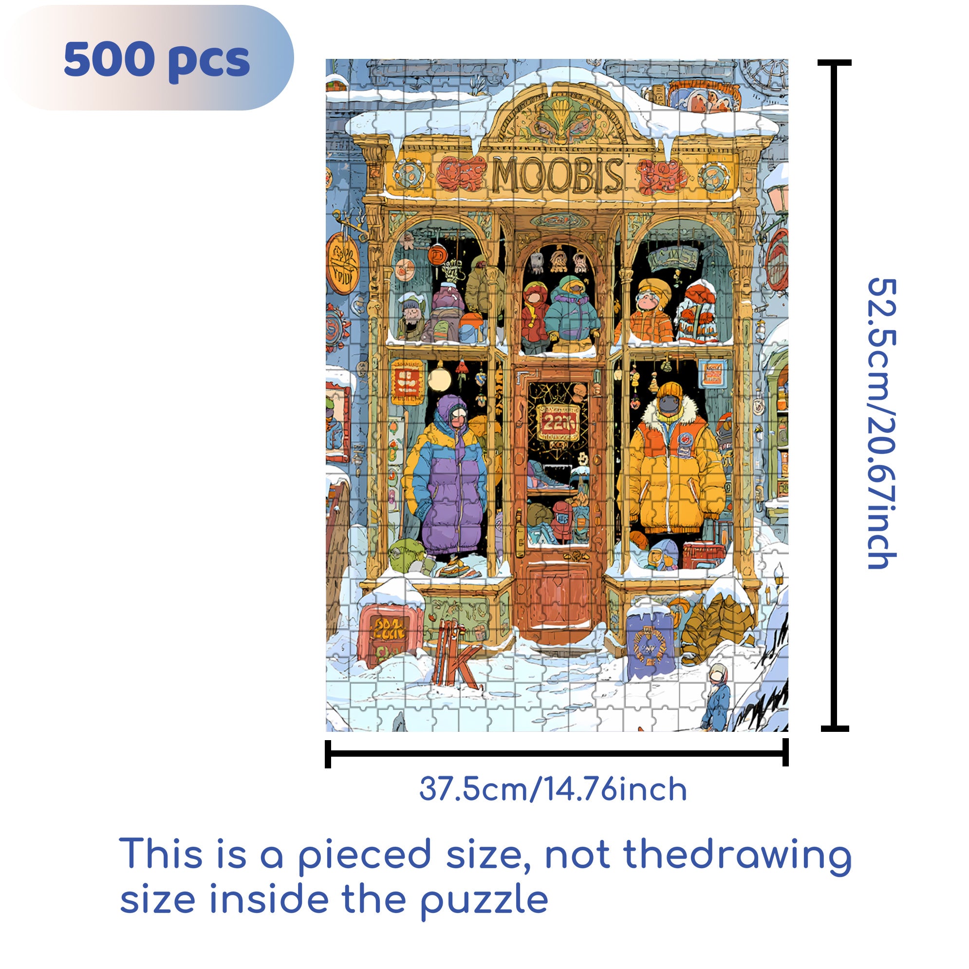 Moobis 500pcs/1000pcs Jigsaw Puzzle, Scratch-Resistant, Interactive Family Game & Brain-Boosting DIY Decor, Perfect for Halloween, Christmas & New Year Gifts, Family Puzzle Game