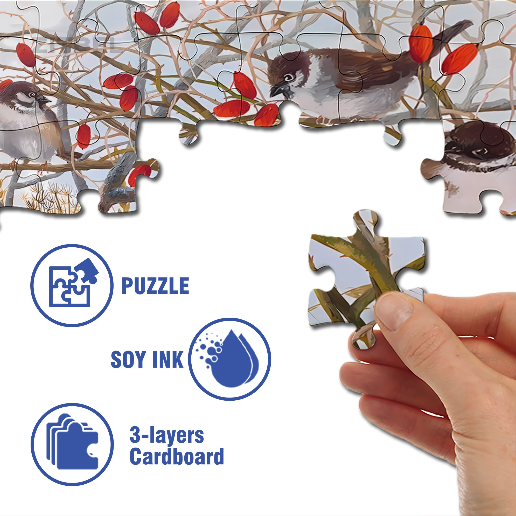 Nest 500pcs/1000pcs Jigsaw Puzzle, Scratch-Resistant, Interactive Family Game & Brain-Boosting DIY Decor, Perfect for Halloween, Christmas & New Year Gifts, Family Puzzle Game