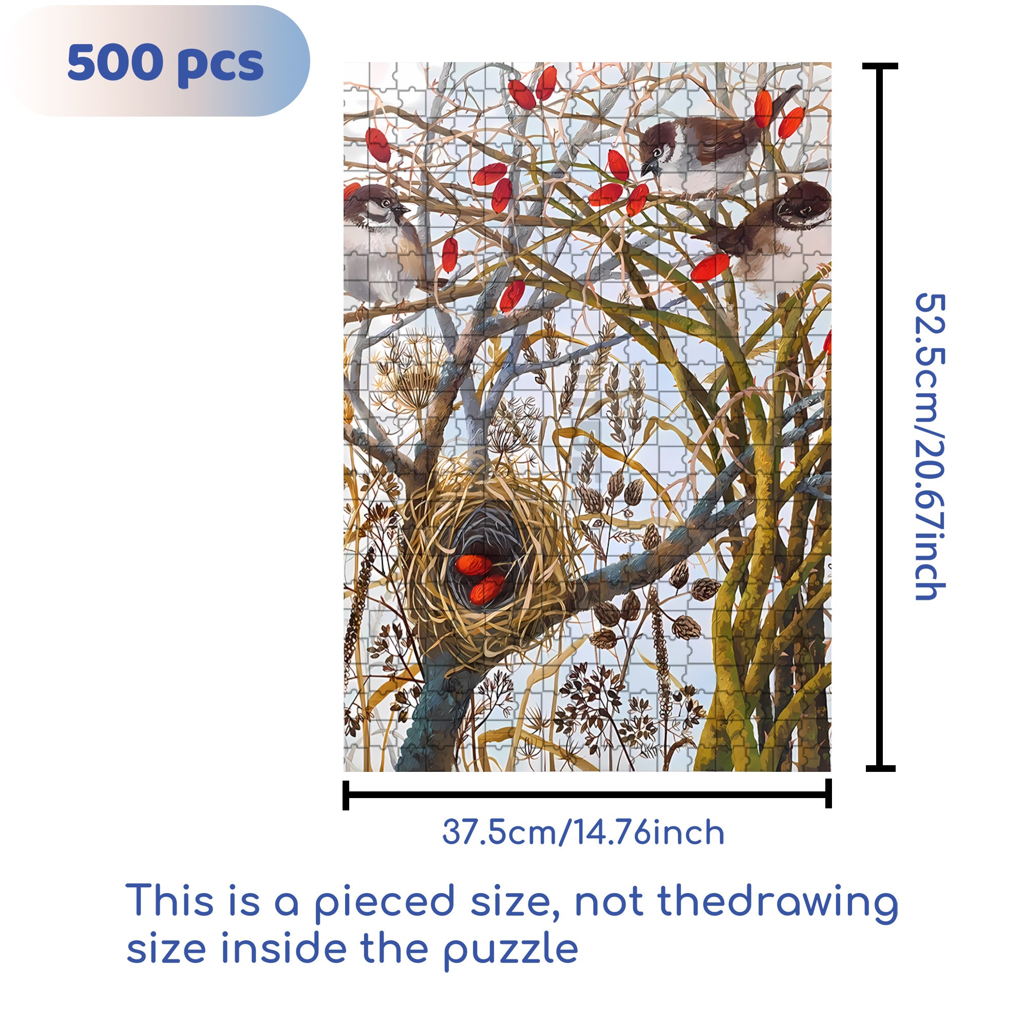 Nest 500pcs/1000pcs Jigsaw Puzzle, Scratch-Resistant, Interactive Family Game & Brain-Boosting DIY Decor, Perfect for Halloween, Christmas & New Year Gifts, Family Puzzle Game