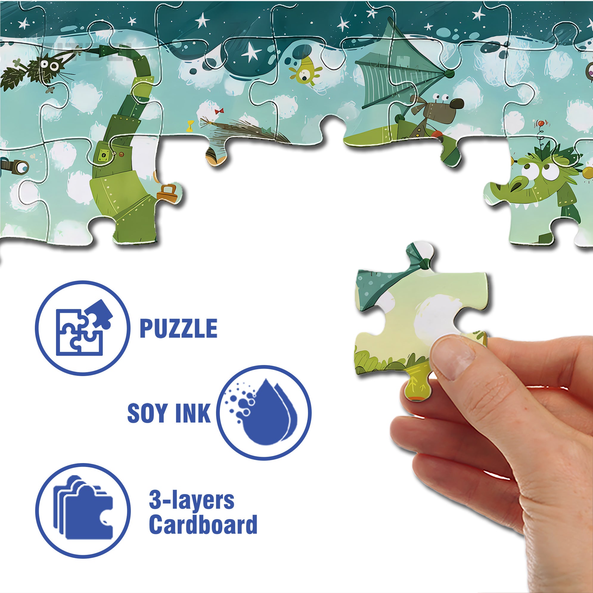 Ordinary Day 500pcs/1000pcs Jigsaw Puzzle, Scratch-Resistant, Interactive Family Game & Brain-Boosting DIY Decor, Perfect for Halloween, Christmas & New Year Gifts, Family Puzzle Game