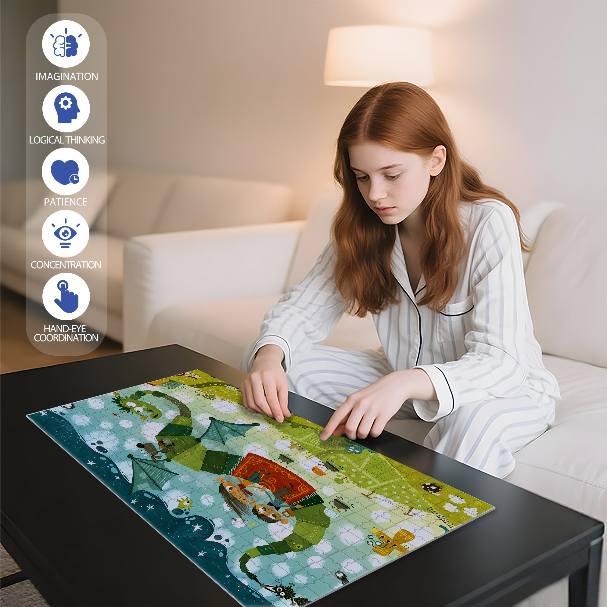 Ordinary Day 500pcs/1000pcs Jigsaw Puzzle, Scratch-Resistant, Interactive Family Game & Brain-Boosting DIY Decor, Perfect for Halloween, Christmas & New Year Gifts, Family Puzzle Game