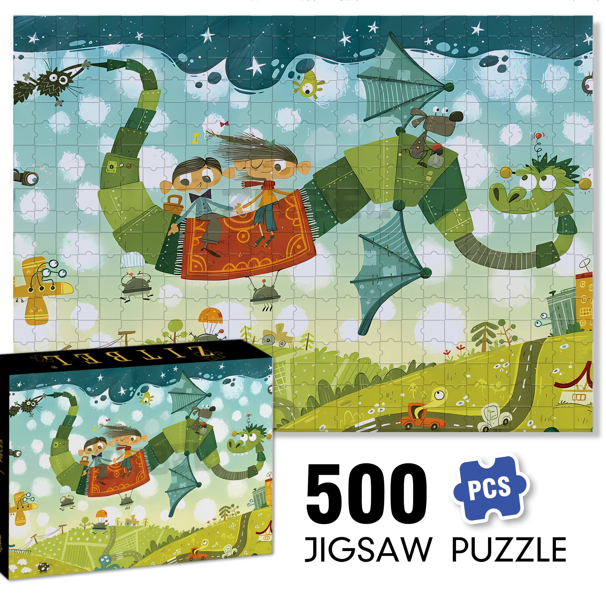 Ordinary Day 500pcs/1000pcs Jigsaw Puzzle, Scratch-Resistant, Interactive Family Game & Brain-Boosting DIY Decor, Perfect for Halloween, Christmas & New Year Gifts, Family Puzzle Game