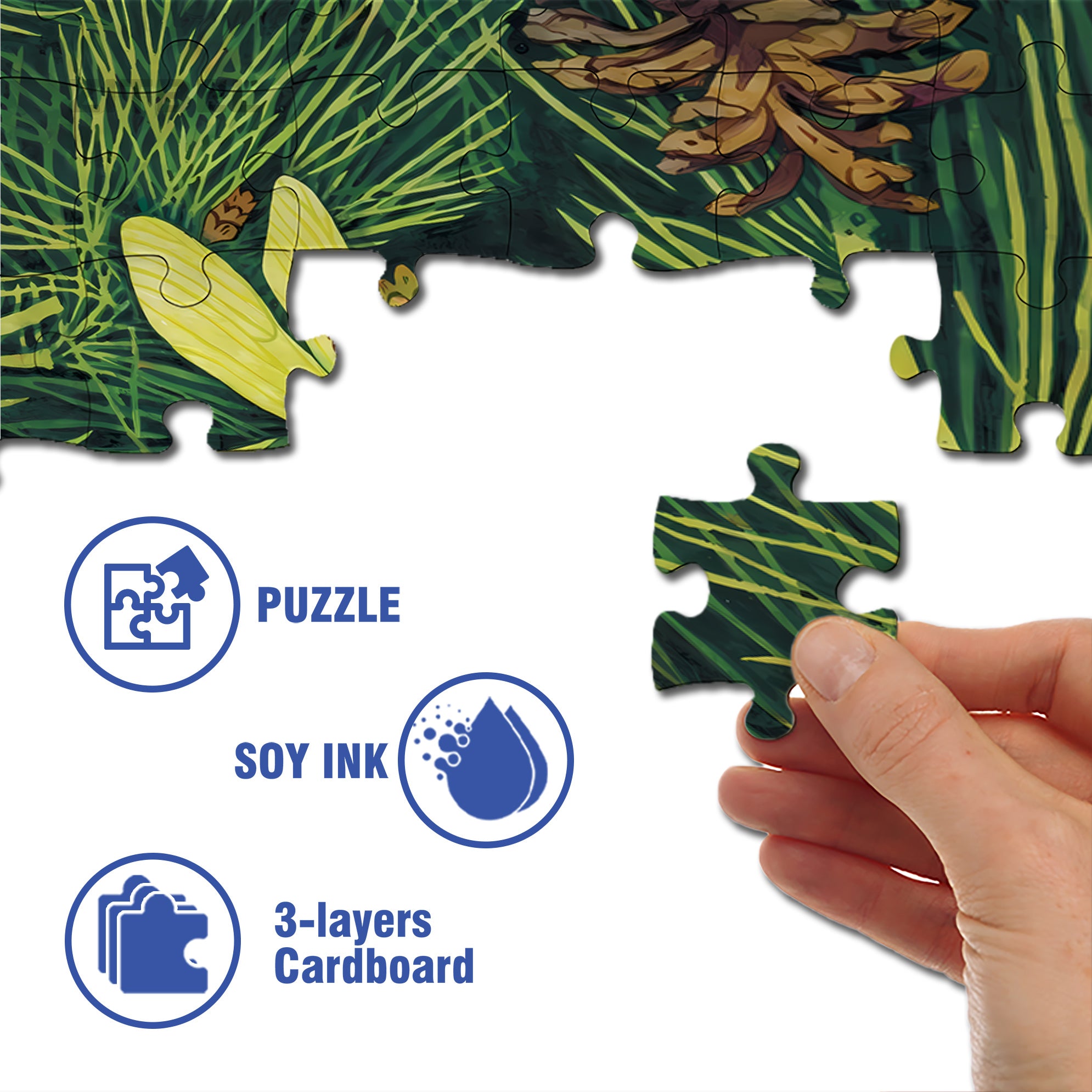 Pine Cone Elf 500pcs/1000pcs Jigsaw Puzzle, Scratch-Resistant, Interactive Family Game & Brain-Boosting DIY Decor, Perfect for Halloween, Christmas & New Year Gifts, Family Puzzle Game
