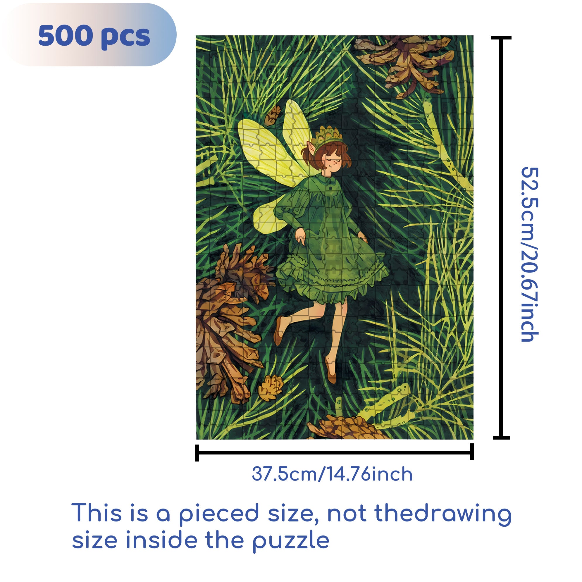 Pine Cone Elf 500pcs/1000pcs Jigsaw Puzzle, Scratch-Resistant, Interactive Family Game & Brain-Boosting DIY Decor, Perfect for Halloween, Christmas & New Year Gifts, Family Puzzle Game