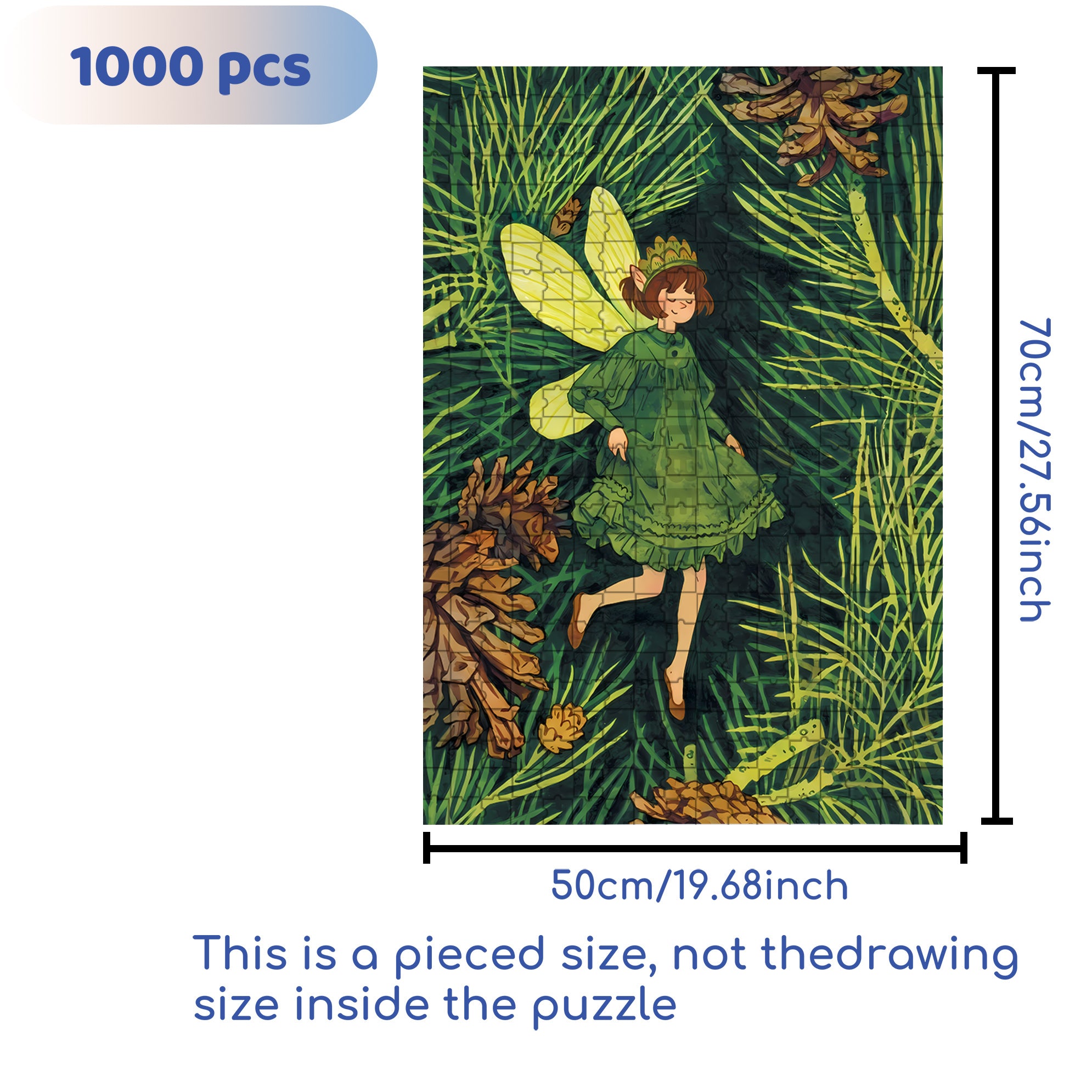 Pine Cone Elf 500pcs/1000pcs Jigsaw Puzzle, Scratch-Resistant, Interactive Family Game & Brain-Boosting DIY Decor, Perfect for Halloween, Christmas & New Year Gifts, Family Puzzle Game