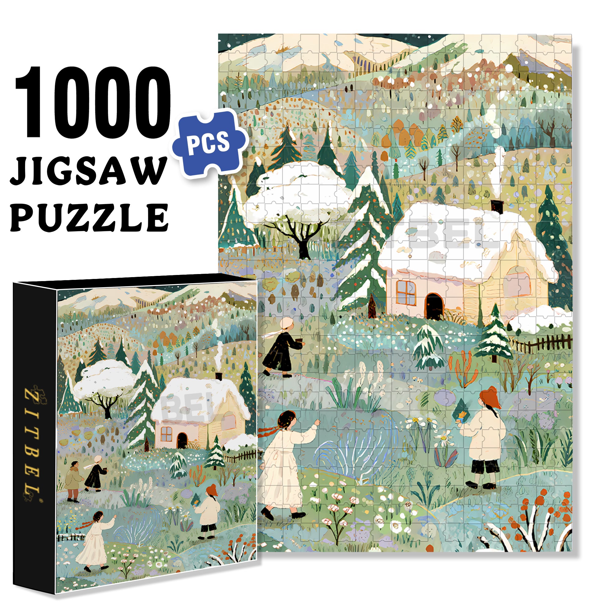 Smoke From Kitchen Chimneys 500pcs/1000pcs Jigsaw Puzzle, Scratch-Resistant, Interactive Family Game & Brain-Boosting DIY Decor, Perfect for Halloween, Christmas & New Year Gifts, Family Puzzle Game