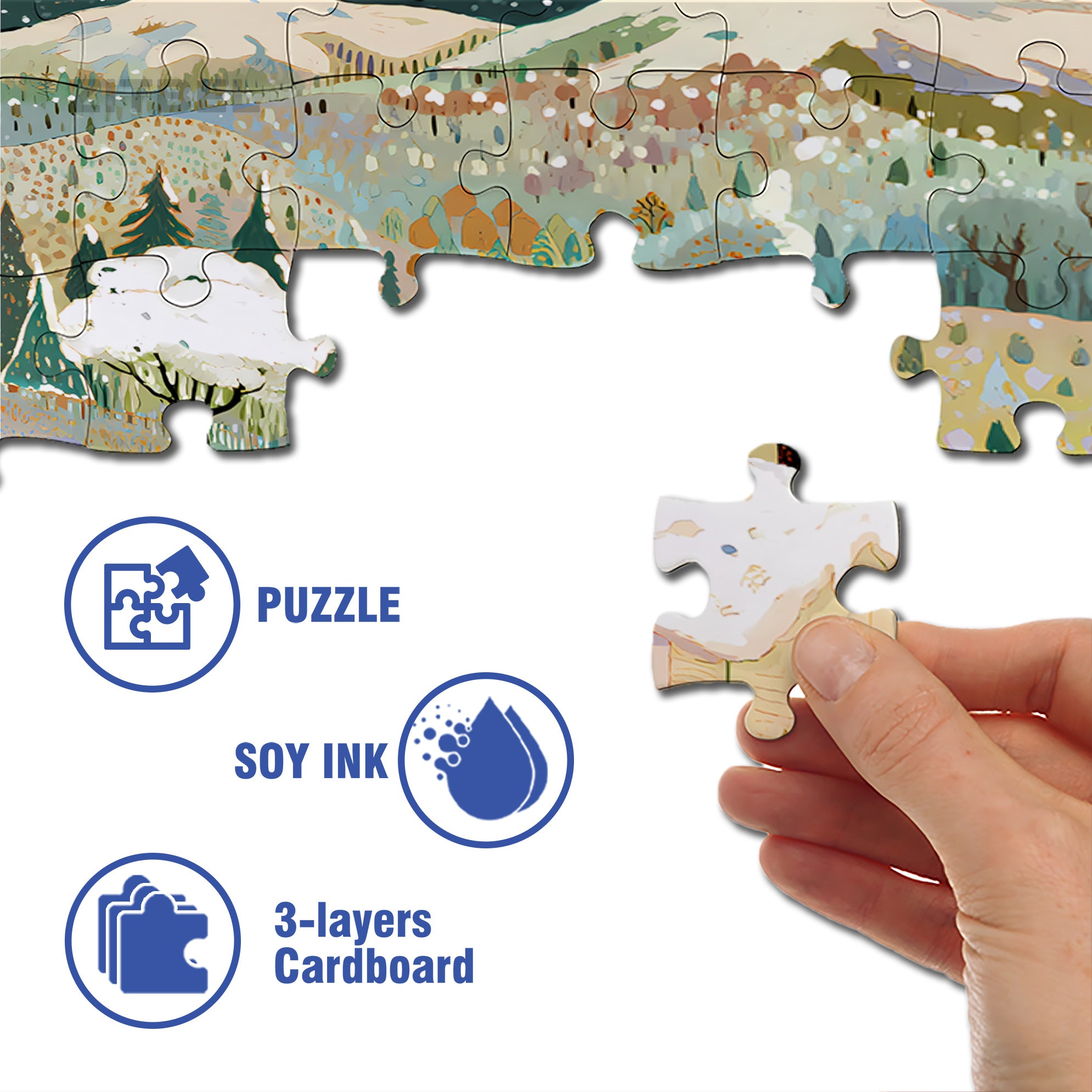 Smoke From Kitchen Chimneys 500pcs/1000pcs Jigsaw Puzzle, Scratch-Resistant, Interactive Family Game & Brain-Boosting DIY Decor, Perfect for Halloween, Christmas & New Year Gifts, Family Puzzle Game