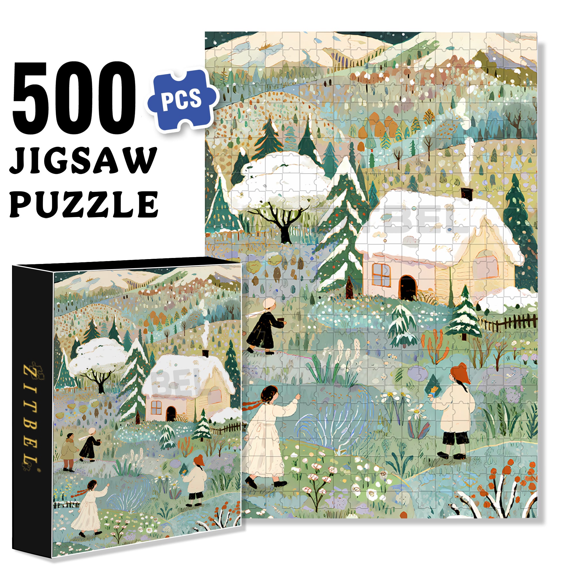 Smoke From Kitchen Chimneys 500pcs/1000pcs Jigsaw Puzzle, Scratch-Resistant, Interactive Family Game & Brain-Boosting DIY Decor, Perfect for Halloween, Christmas & New Year Gifts, Family Puzzle Game