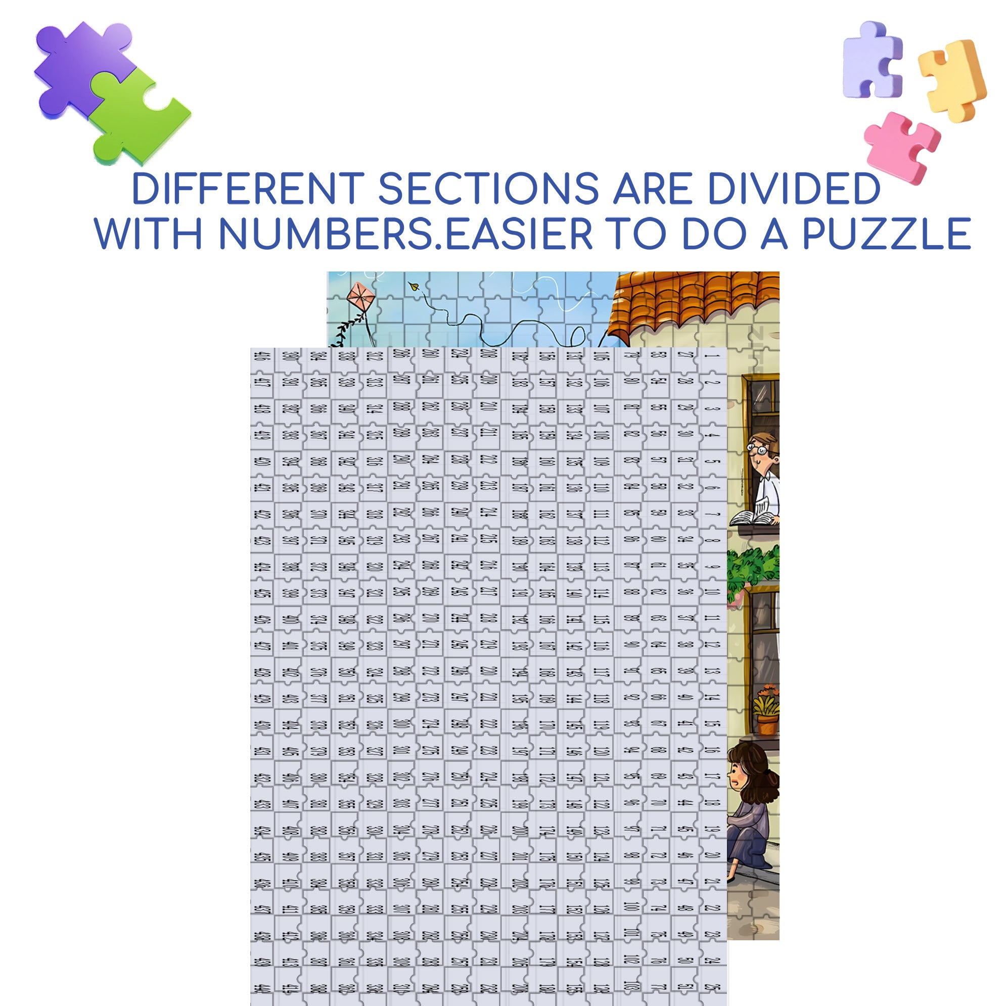 Sunday Morning 500pcs/1000pcs Jigsaw Puzzle, Scratch-Resistant, Interactive Family Game & Brain-Boosting DIY Decor, Perfect for Halloween, Christmas & New Year Gifts, Family Puzzle Game