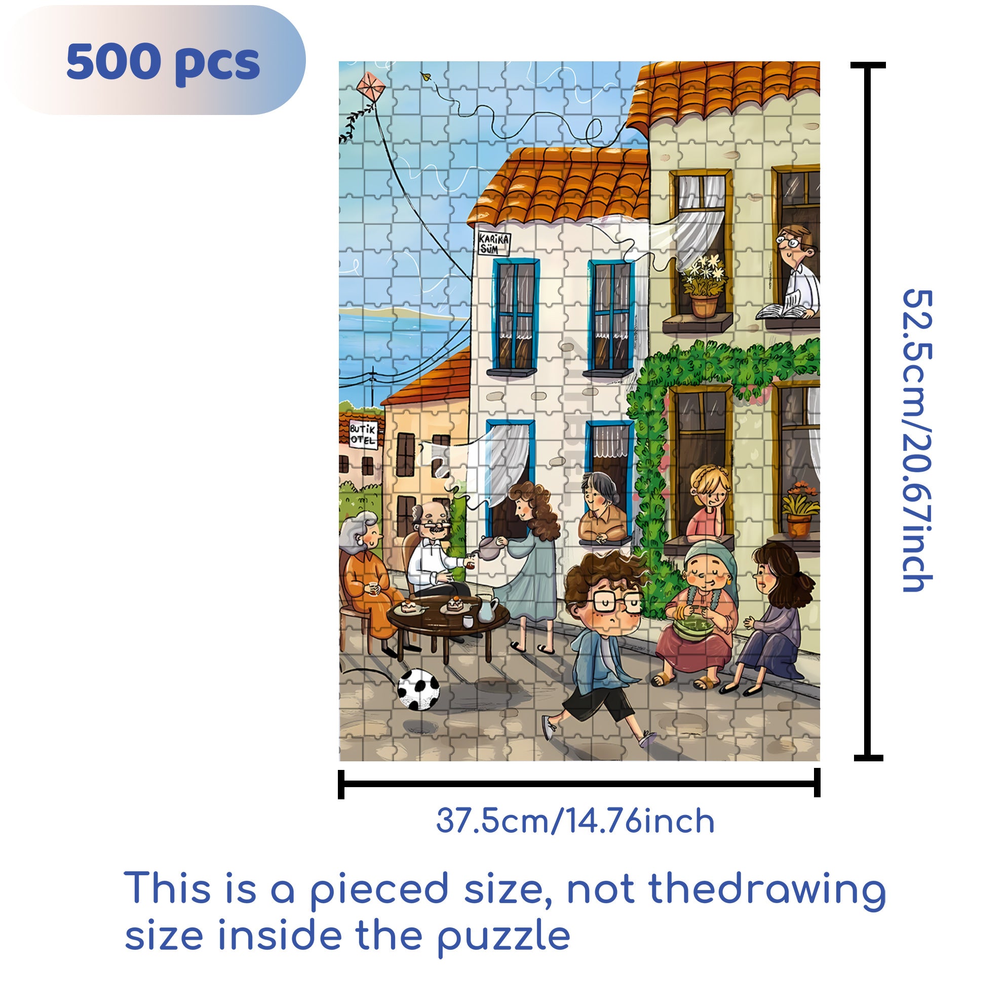 Sunday Morning 500pcs/1000pcs Jigsaw Puzzle, Scratch-Resistant, Interactive Family Game & Brain-Boosting DIY Decor, Perfect for Halloween, Christmas & New Year Gifts, Family Puzzle Game