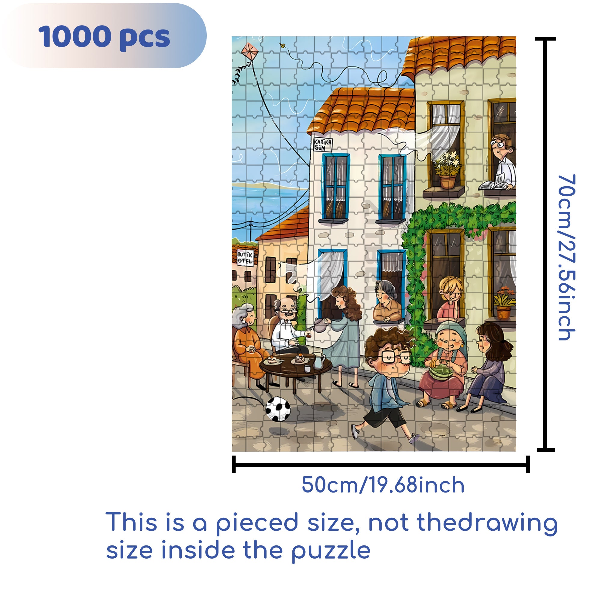 Sunday Morning 500pcs/1000pcs Jigsaw Puzzle, Scratch-Resistant, Interactive Family Game & Brain-Boosting DIY Decor, Perfect for Halloween, Christmas & New Year Gifts, Family Puzzle Game
