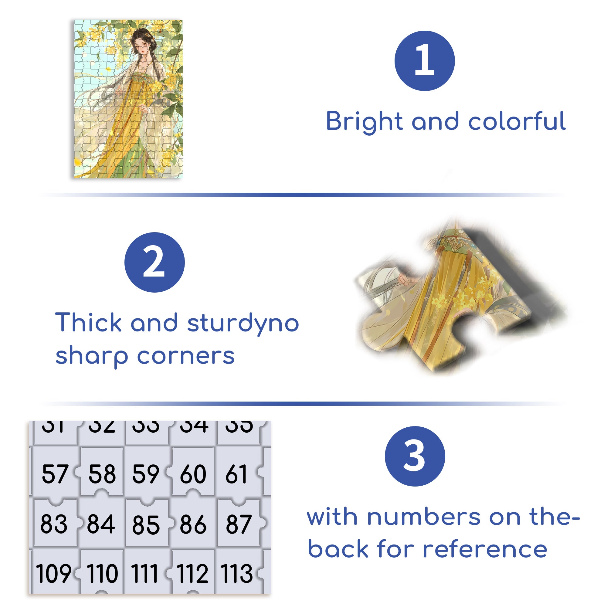 Sweet Scent Of Osmanthus 500pcs/1000pcs Jigsaw Puzzle, Scratch-Resistant, Interactive Family Game & Brain-Boosting DIY Decor, Perfect for Halloween, Christmas & New Year Gifts, Family Puzzle Game