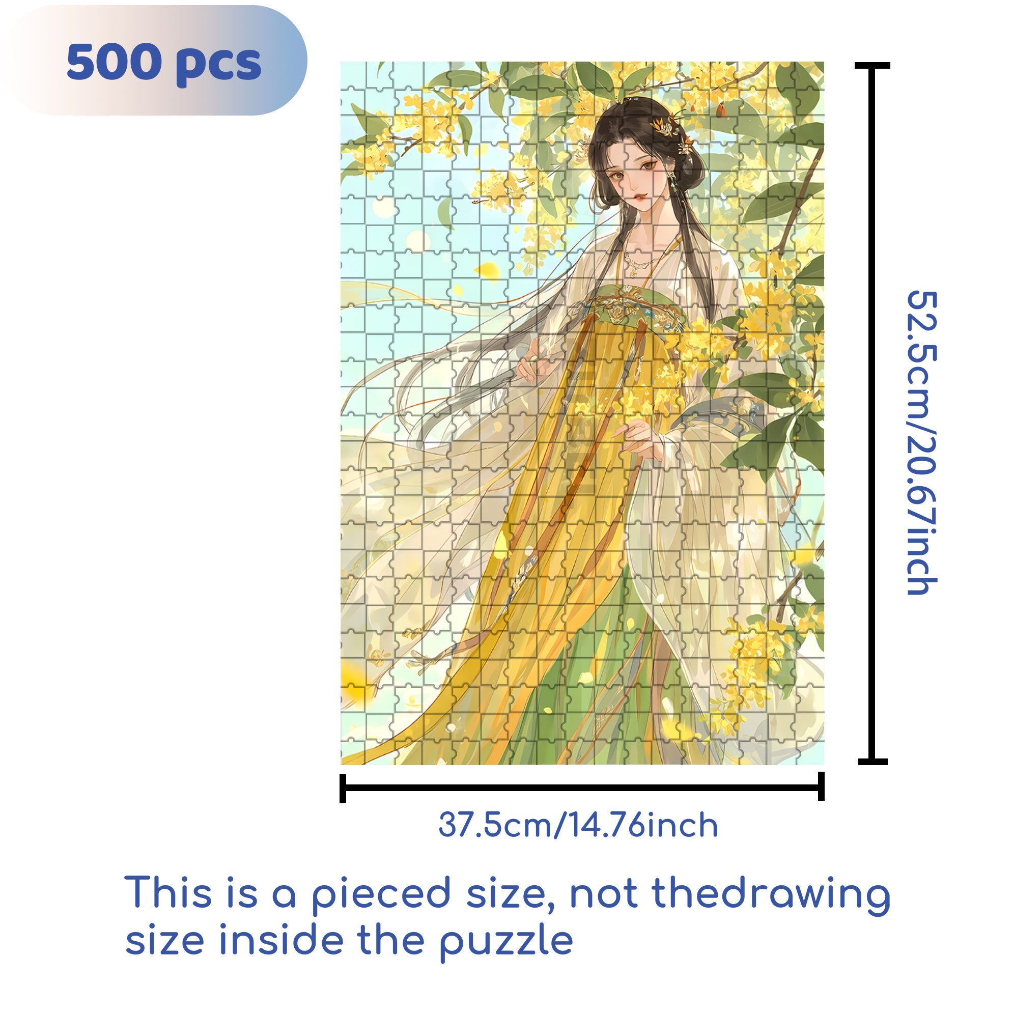 Sweet Scent Of Osmanthus 500pcs/1000pcs Jigsaw Puzzle, Scratch-Resistant, Interactive Family Game & Brain-Boosting DIY Decor, Perfect for Halloween, Christmas & New Year Gifts, Family Puzzle Game