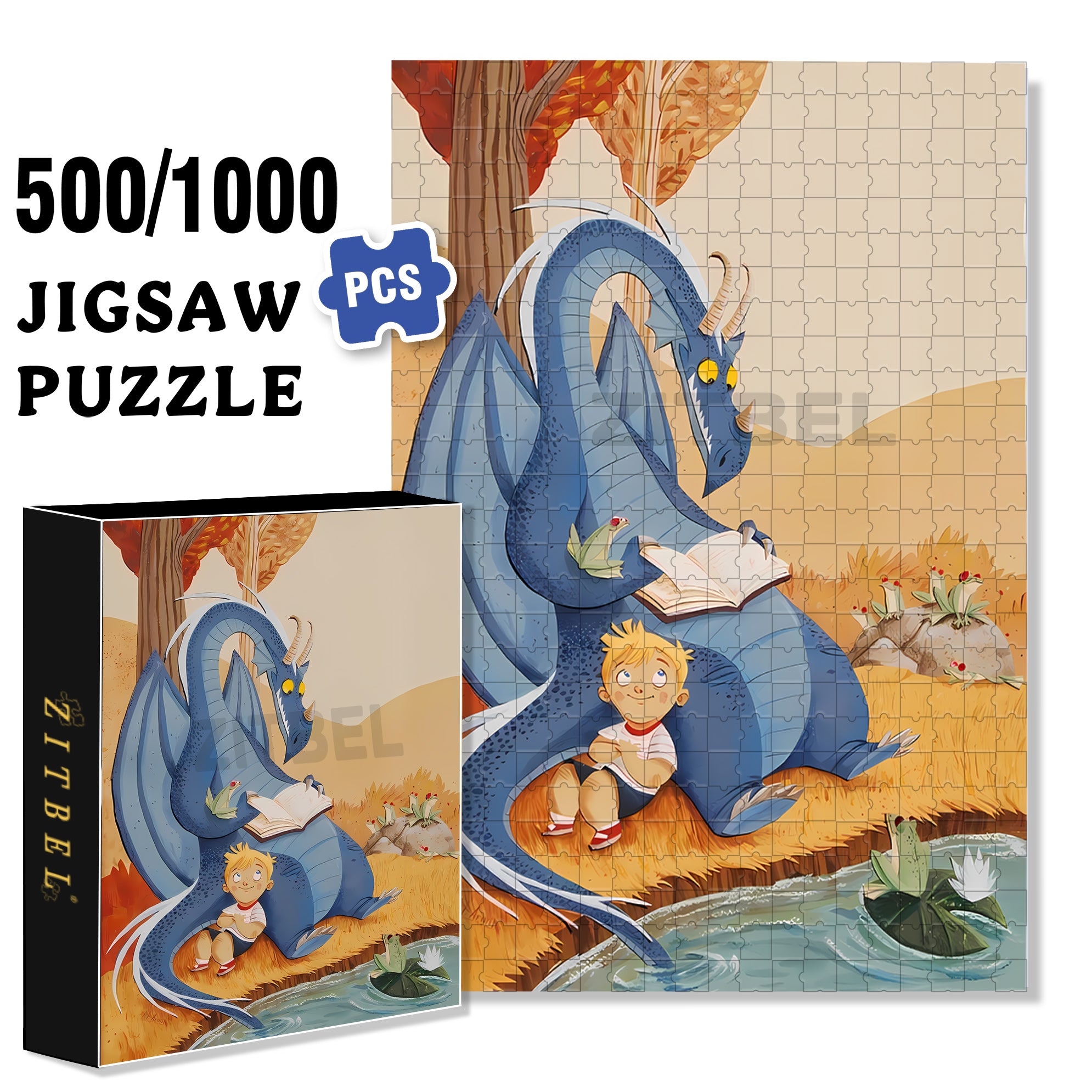 Tacit Agreement 500pcs/1000pcs Jigsaw Puzzle, Scratch-Resistant, Interactive Family Game & Brain-Boosting DIY Decor, Perfect for Halloween, Christmas & New Year Gifts, Family Puzzle Game