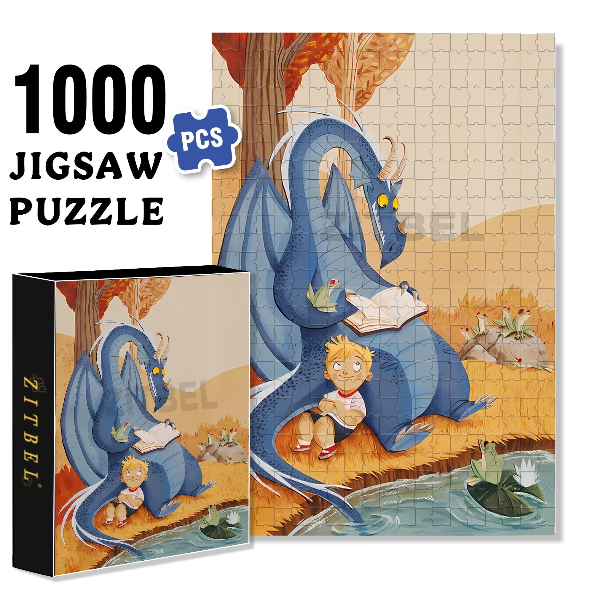 Tacit Agreement 500pcs/1000pcs Jigsaw Puzzle, Scratch-Resistant, Interactive Family Game & Brain-Boosting DIY Decor, Perfect for Halloween, Christmas & New Year Gifts, Family Puzzle Game