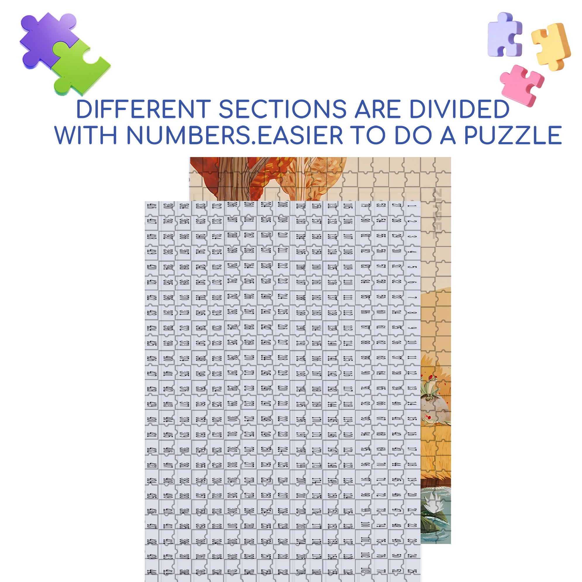 Tacit Agreement 500pcs/1000pcs Jigsaw Puzzle, Scratch-Resistant, Interactive Family Game & Brain-Boosting DIY Decor, Perfect for Halloween, Christmas & New Year Gifts, Family Puzzle Game