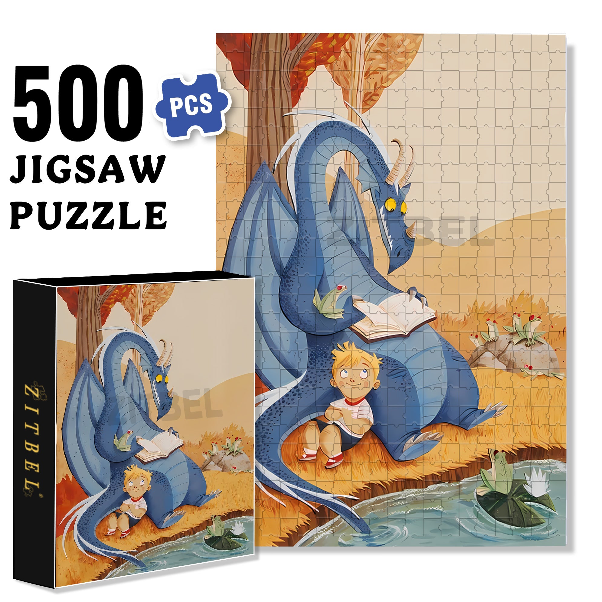 Tacit Agreement 500pcs/1000pcs Jigsaw Puzzle, Scratch-Resistant, Interactive Family Game & Brain-Boosting DIY Decor, Perfect for Halloween, Christmas & New Year Gifts, Family Puzzle Game