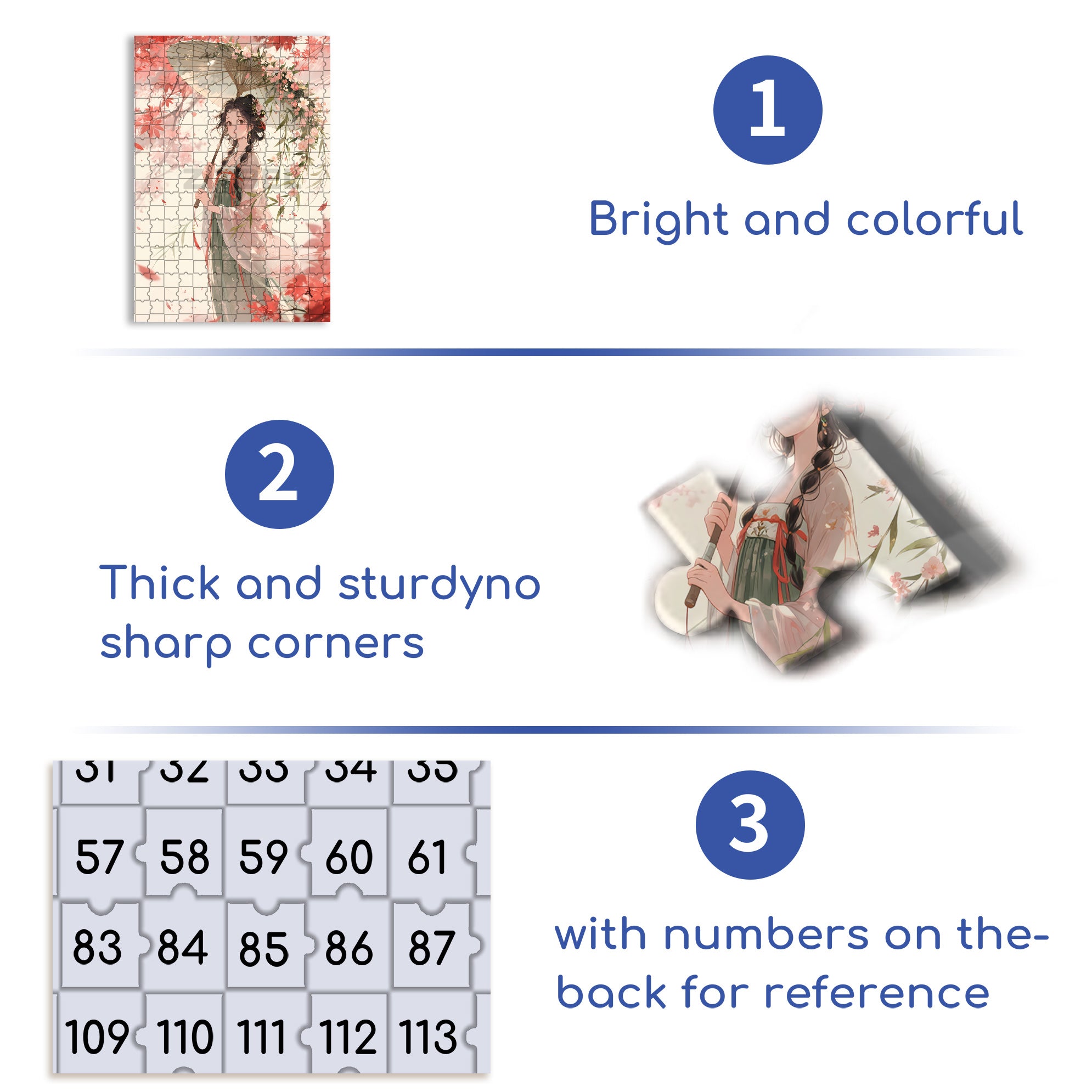Twintails Girl 500pcs/1000pcs Jigsaw Puzzle, Scratch-Resistant, Interactive Family Game & Brain-Boosting DIY Decor, Perfect for Halloween, Christmas & New Year Gifts, Family Puzzle Game