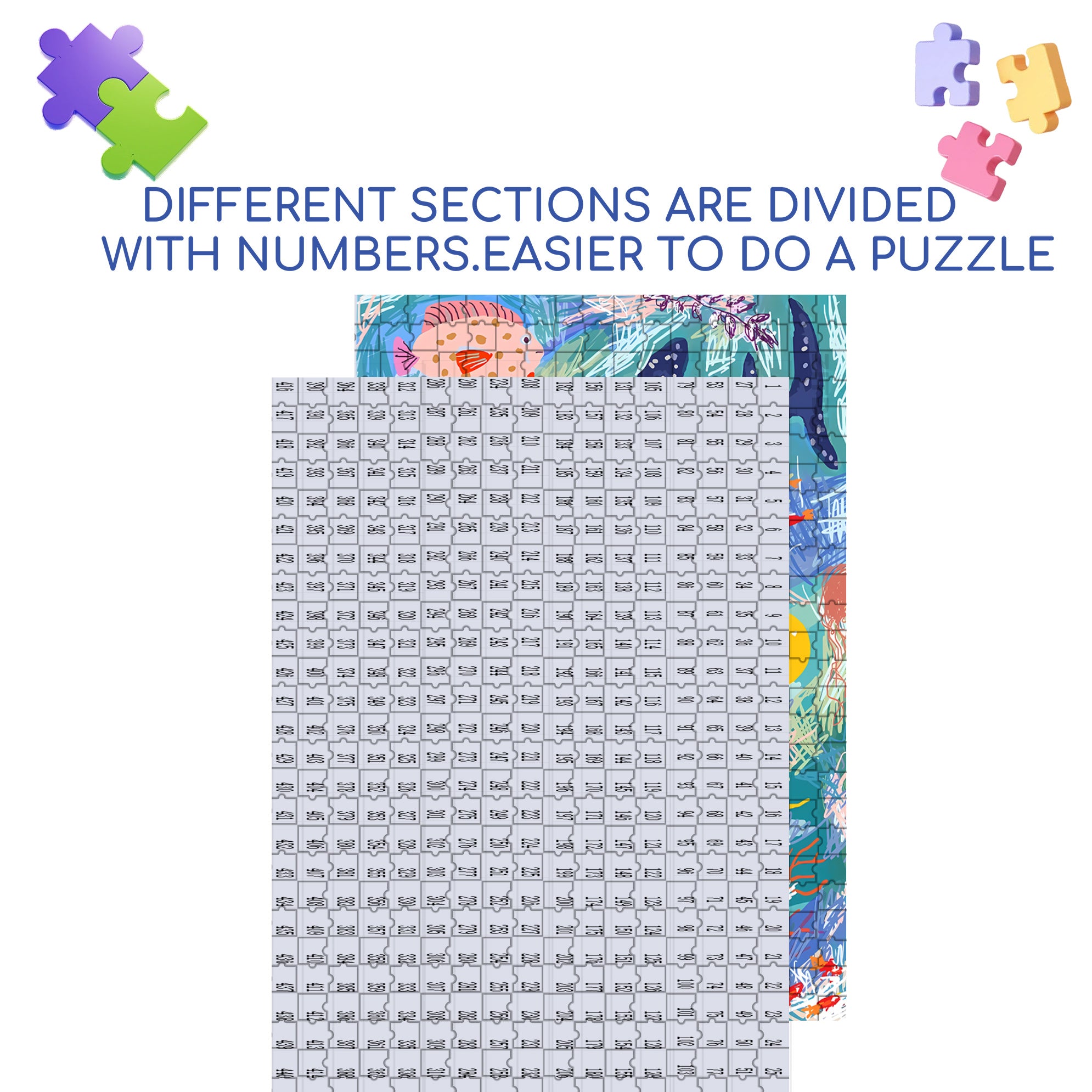Whale Shark 500pcs/1000pcs Jigsaw Puzzle, Scratch-Resistant, Interactive Family Game & Brain-Boosting DIY Decor, Perfect for Halloween, Christmas & New Year Gifts, Family Puzzle Game