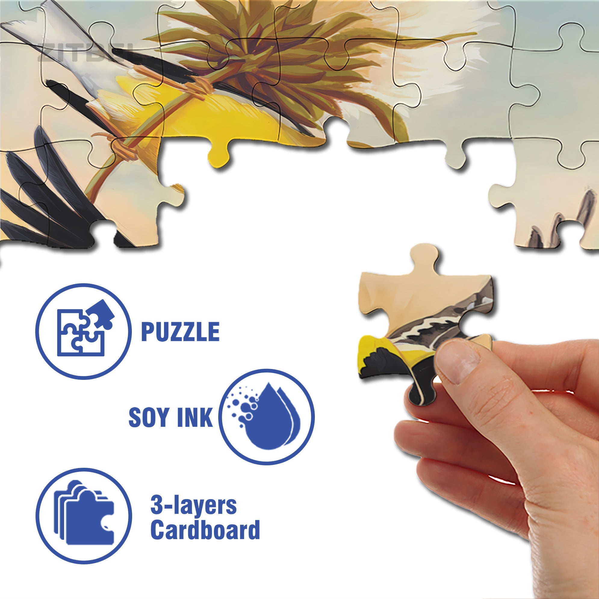 American Goldfinch Mini 500pcs/1000pcs Jigsaw Puzzle, Scratch-Resistant, Interactive Family Game & Brain-Boosting DIY Decor, Perfect for Halloween, Christmas & New Year Gifts, Family Puzzle Game
