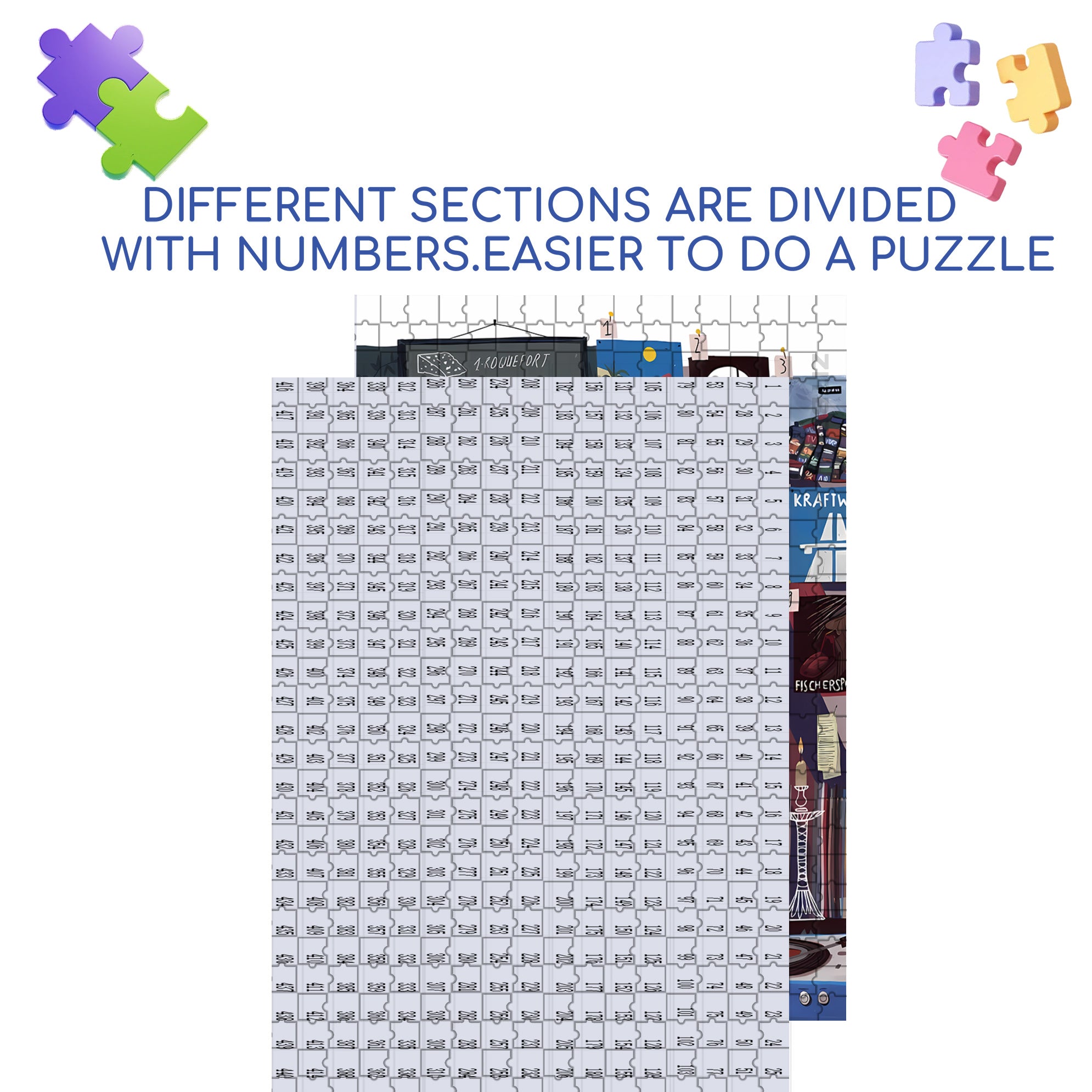 Apply Eyeliner 500pcs/1000pcs Jigsaw Puzzle, Scratch-Resistant, Interactive Family Game & Brain-Boosting DIY Decor, Perfect for Halloween, Christmas & New Year Gifts, Family Puzzle Game