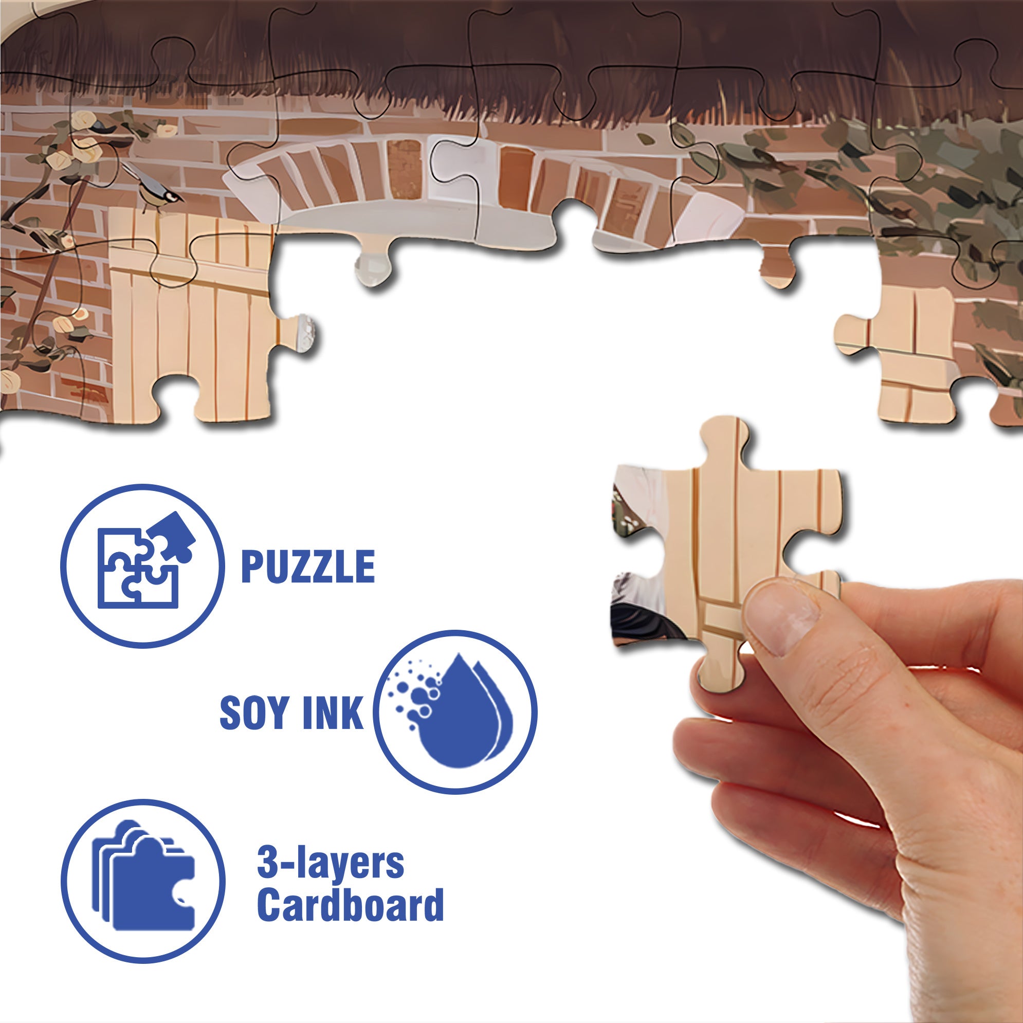 Blackberry Pie 500pcs/1000pcs Jigsaw Puzzle, Scratch-Resistant, Interactive Family Game & Brain-Boosting DIY Decor, Perfect for Halloween, Christmas & New Year Gifts, Family Puzzle Game