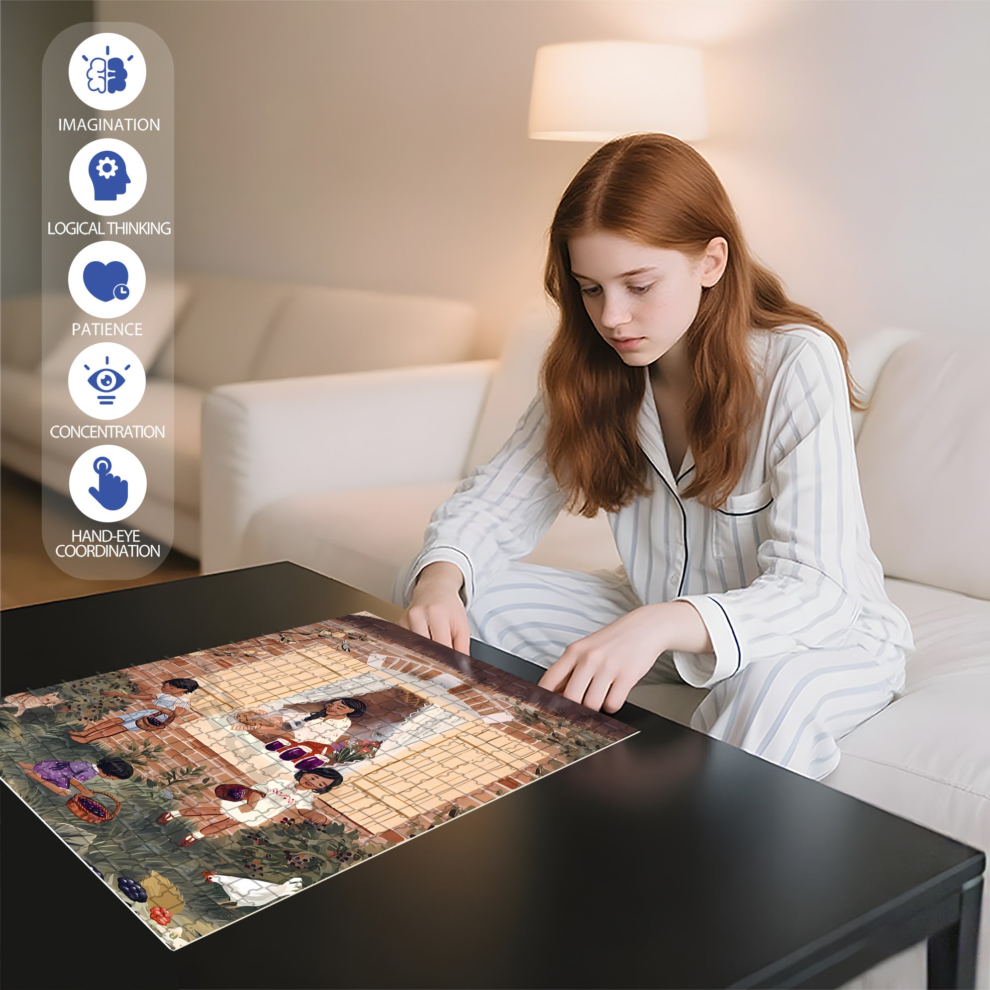 Blackberry Pie 500pcs/1000pcs Jigsaw Puzzle, Scratch-Resistant, Interactive Family Game & Brain-Boosting DIY Decor, Perfect for Halloween, Christmas & New Year Gifts, Family Puzzle Game