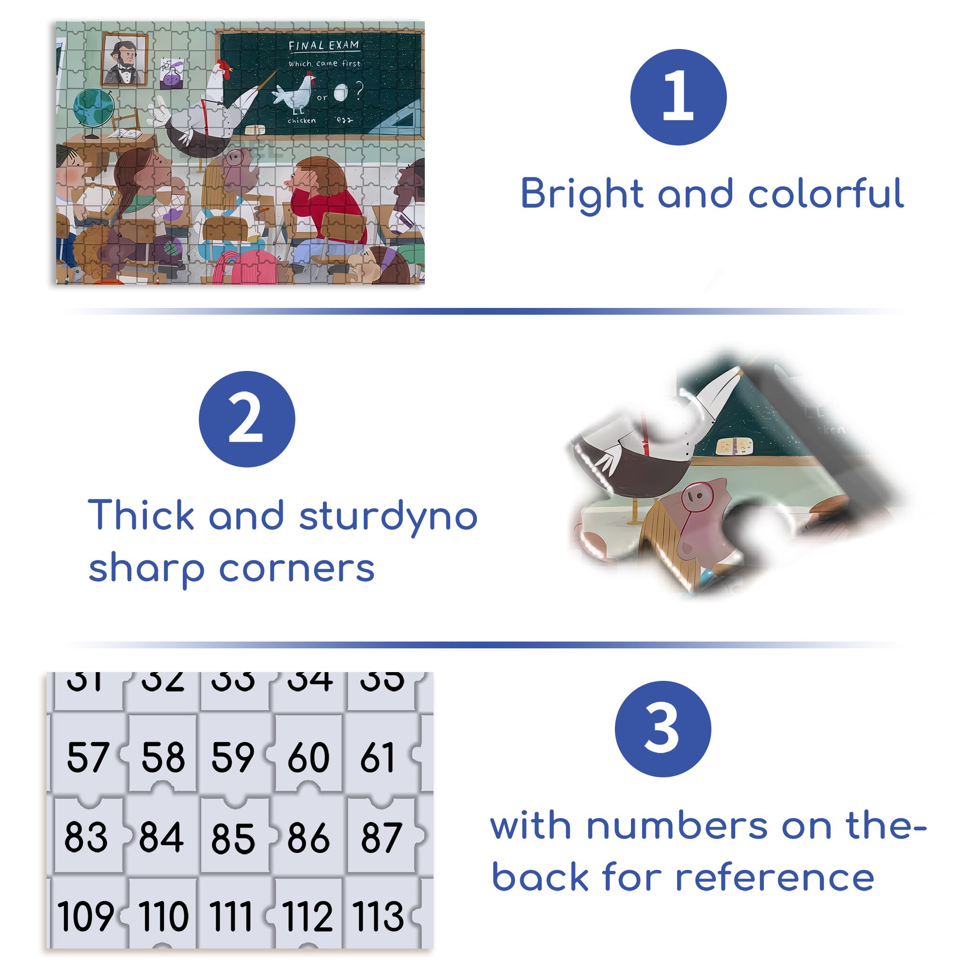 Chicken Or Egg 500pcs/1000pcs Jigsaw Puzzle, Scratch-Resistant, Interactive Family Game & Brain-Boosting DIY Decor, Perfect for Halloween, Christmas & New Year Gifts, Family Puzzle Game