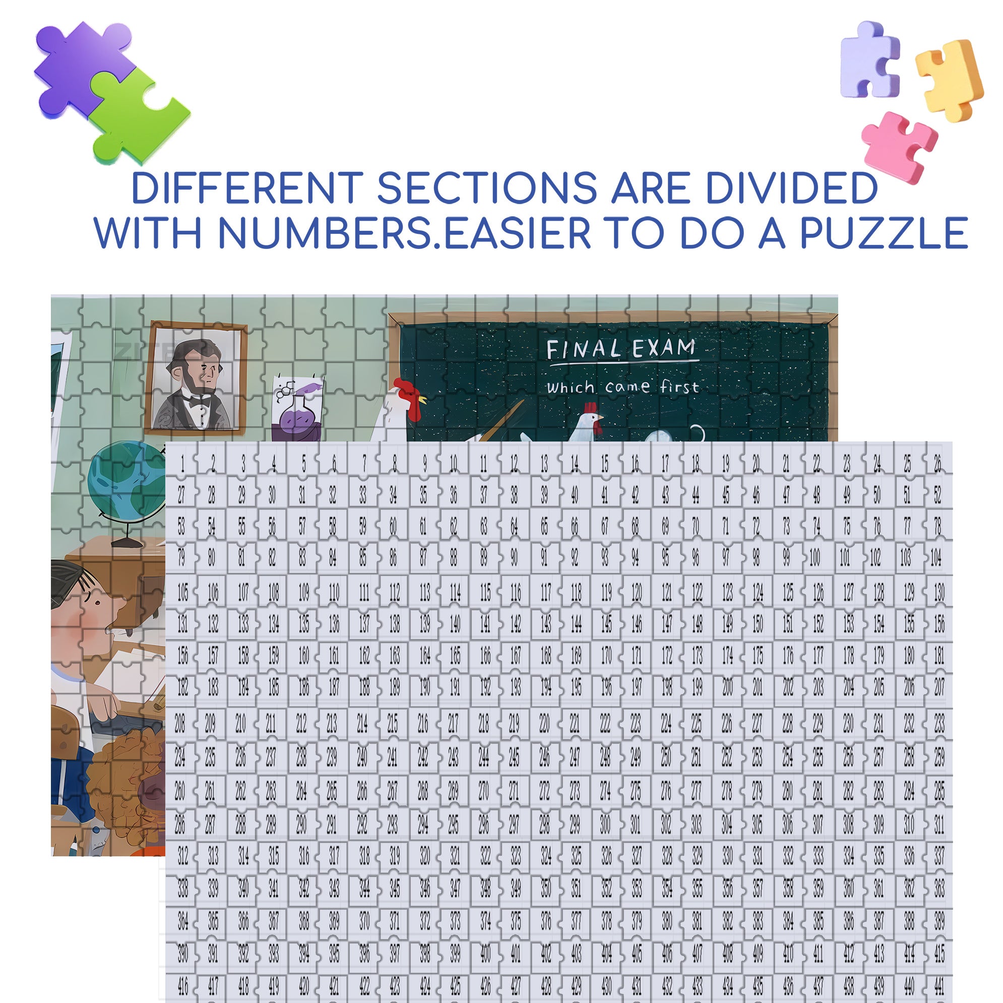 Chicken Or Egg 500pcs/1000pcs Jigsaw Puzzle, Scratch-Resistant, Interactive Family Game & Brain-Boosting DIY Decor, Perfect for Halloween, Christmas & New Year Gifts, Family Puzzle Game