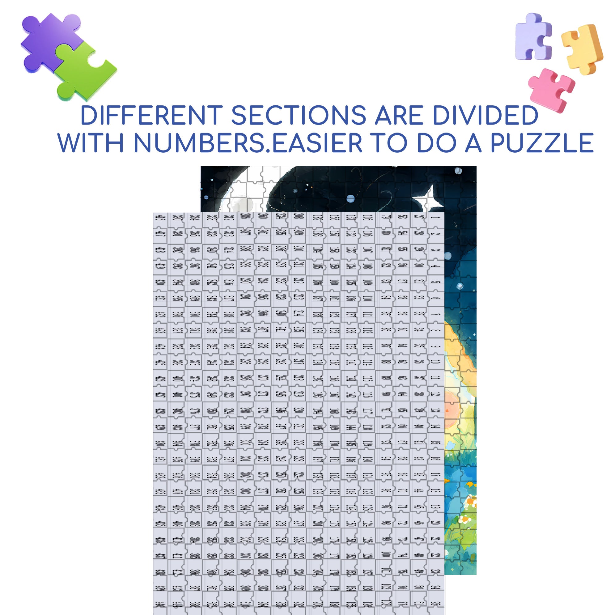 Crescent Moon 500pcs/1000pcs Jigsaw Puzzle, Scratch-Resistant, Interactive Family Game & Brain-Boosting DIY Decor, Perfect for Halloween, Christmas & New Year Gifts, Family Puzzle Game