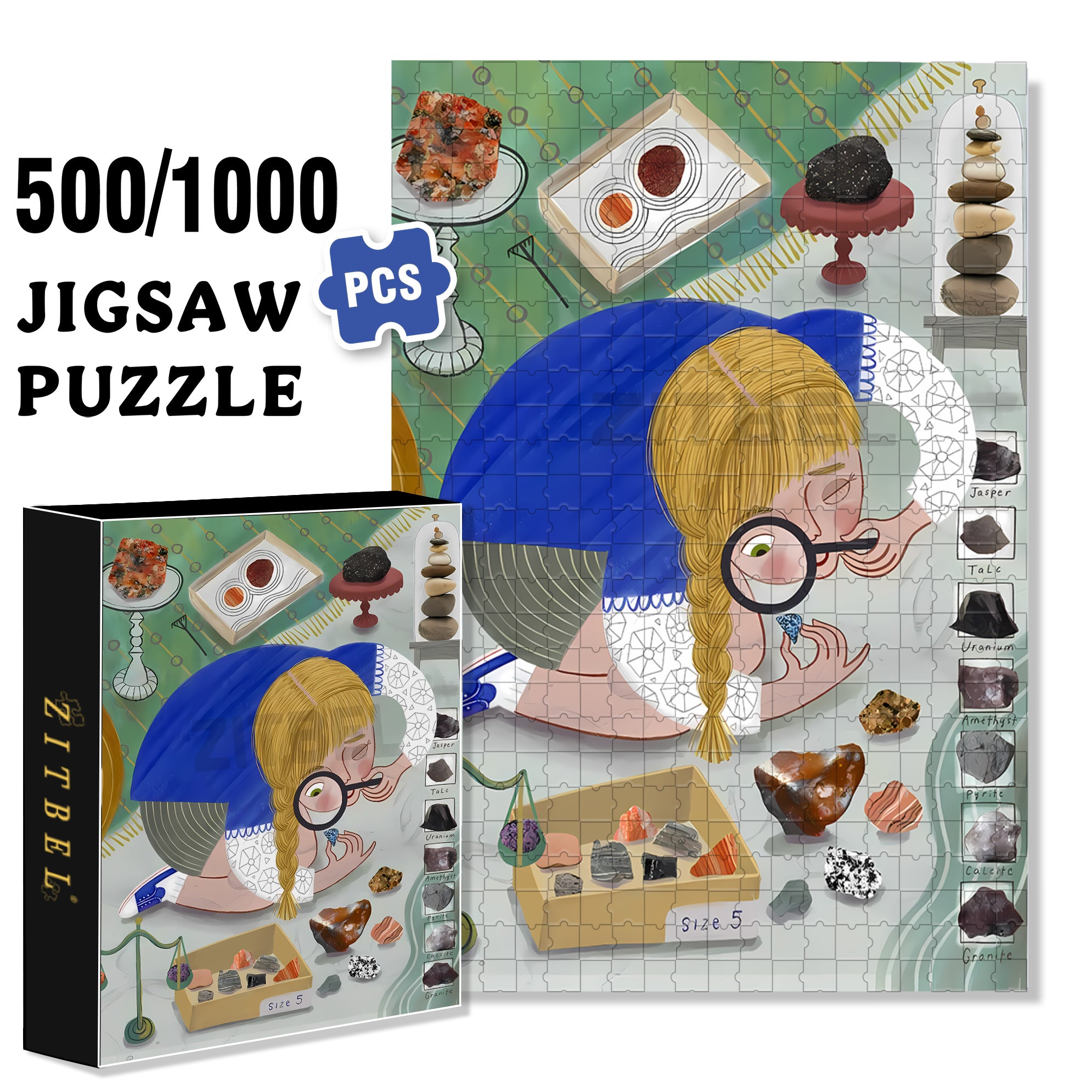 Cynthia Cliff 500pcs/1000pcs Jigsaw Puzzle, Scratch-Resistant, Interactive Family Game & Brain-Boosting DIY Decor, Perfect for Halloween, Christmas & New Year Gifts, Family Puzzle Game